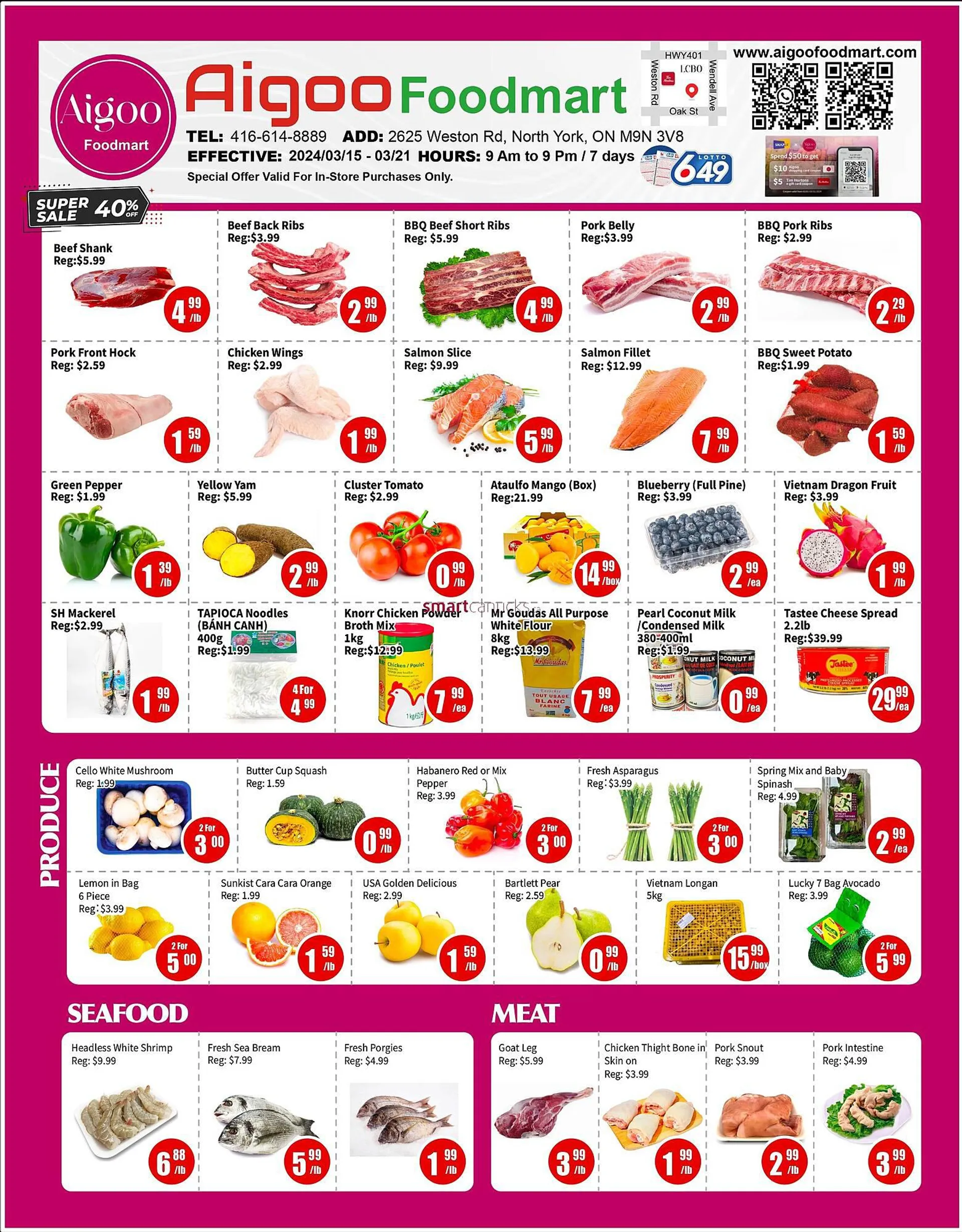 Aigoo Foodmart flyer from March 15 to March 21 2024 - flyer page 1