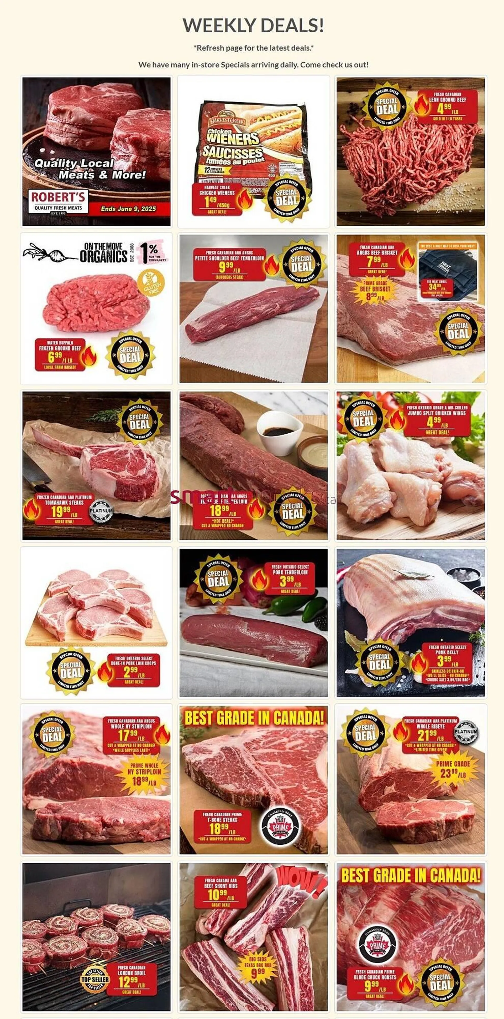 Roberts Fresh and Boxed Meats flyer from June 4 to June 10 2025 - flyer page 1