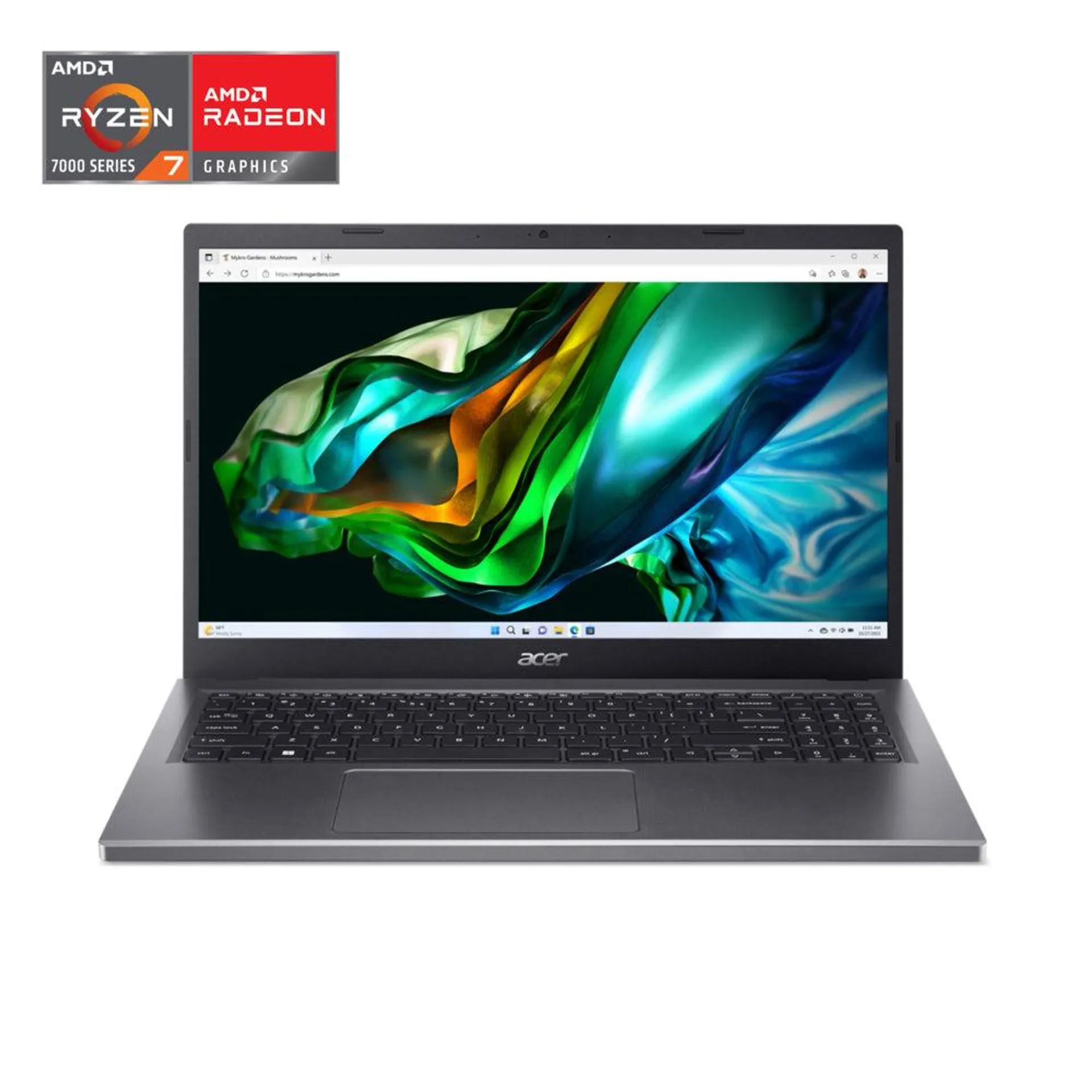 Acer Aspire 5 - 15.6" FHD IPS Laptop - AMD Ryzen R7 7730U - 512 GB SSD - 16 GB RAM - Windows 11 - Silver