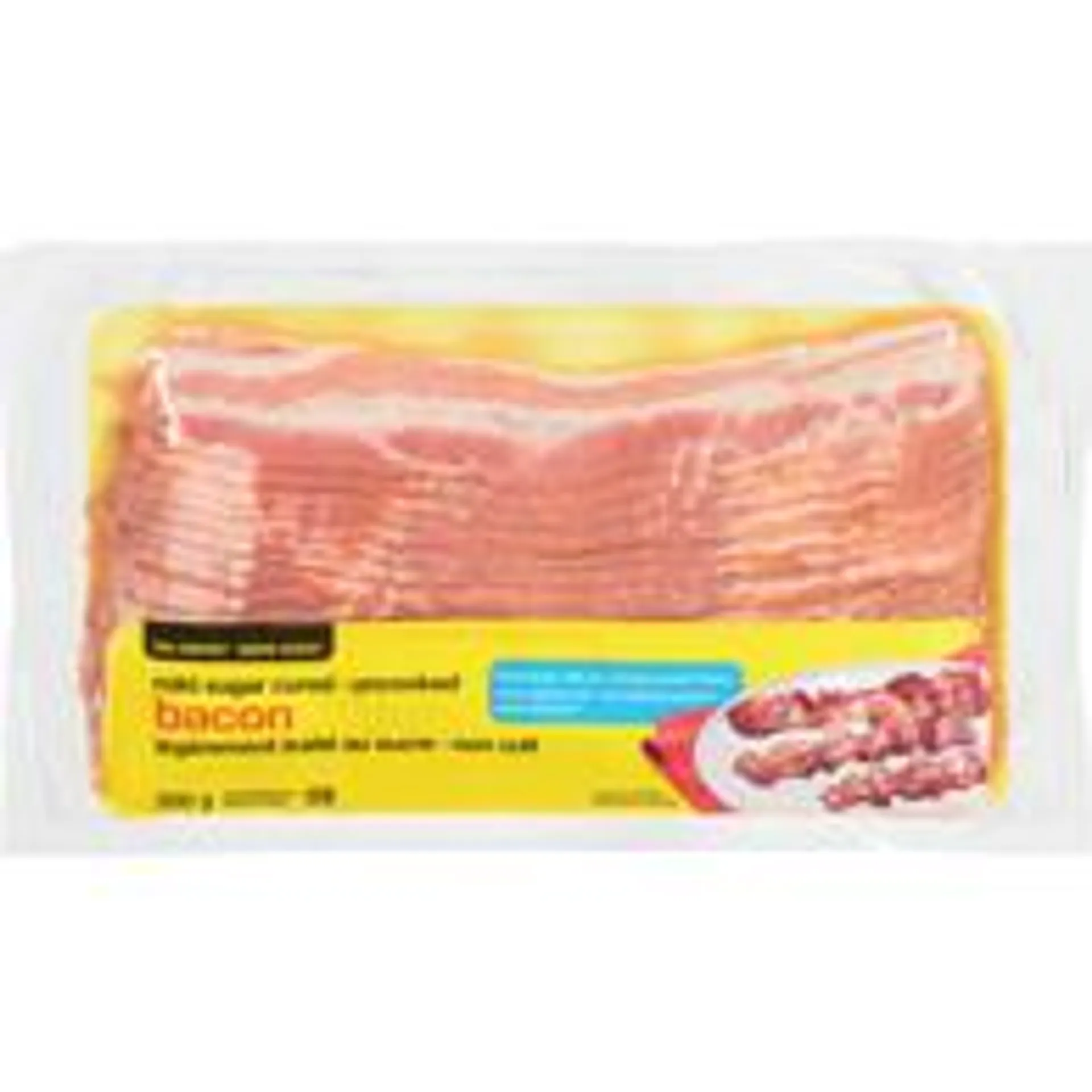 Bacon, Mild Sugar Cured with Reduced Salt, Uncooked
