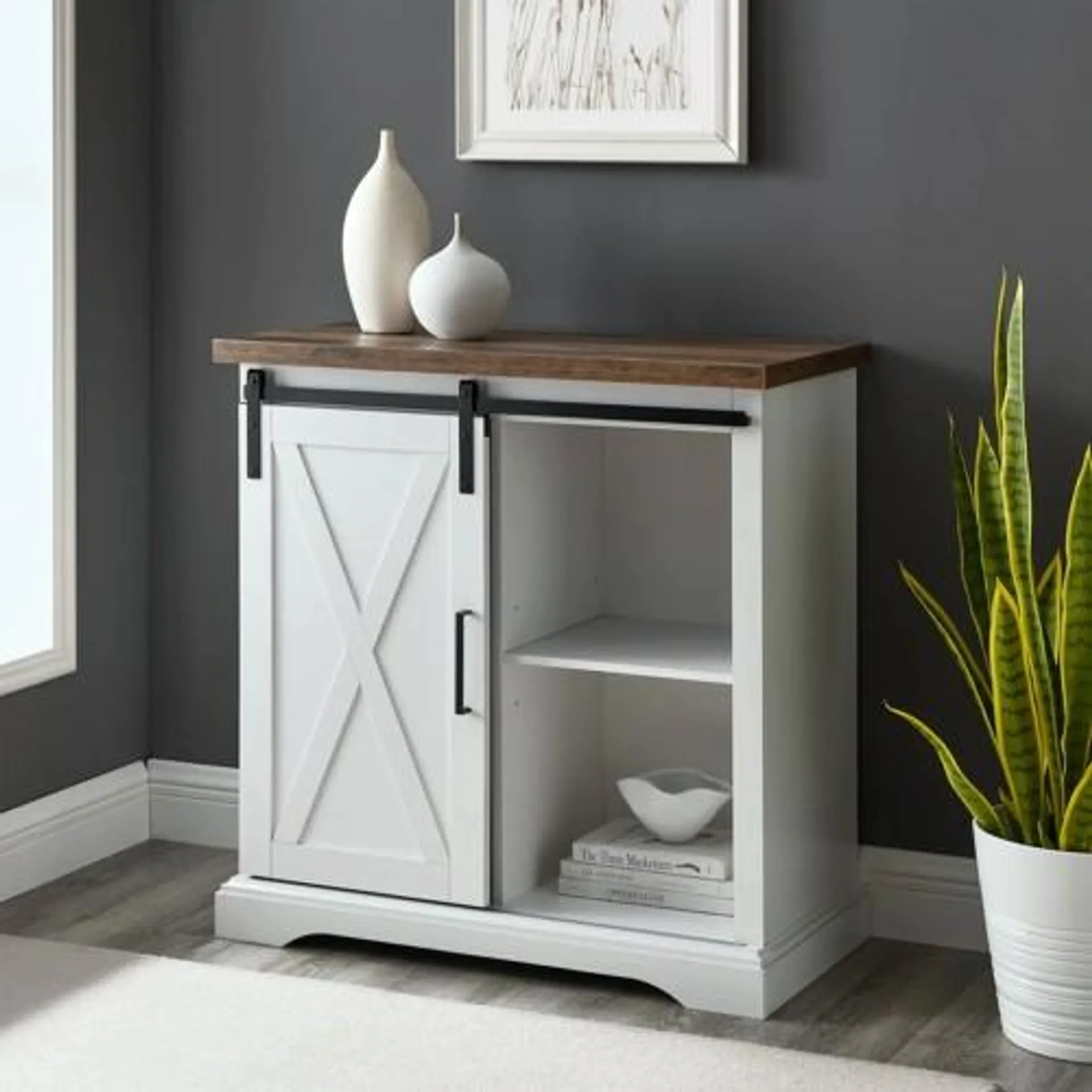 Rustic Buffet | white and oak