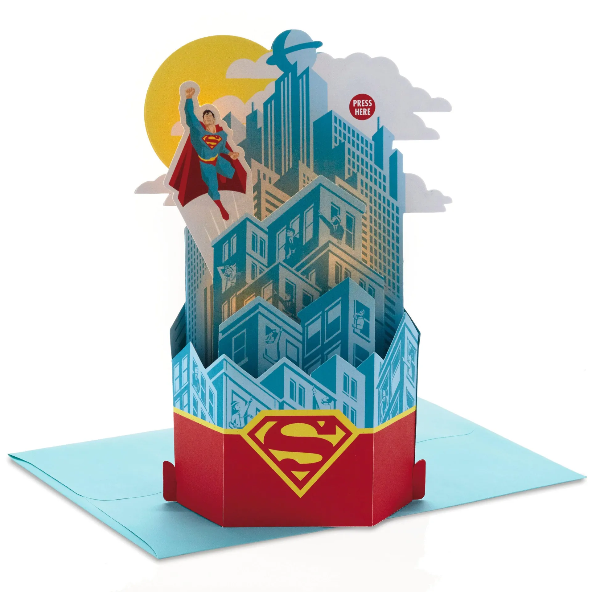 DC Comics™ Superman™ Epic Musical 3D Pop-Up Birthday Card With Light
