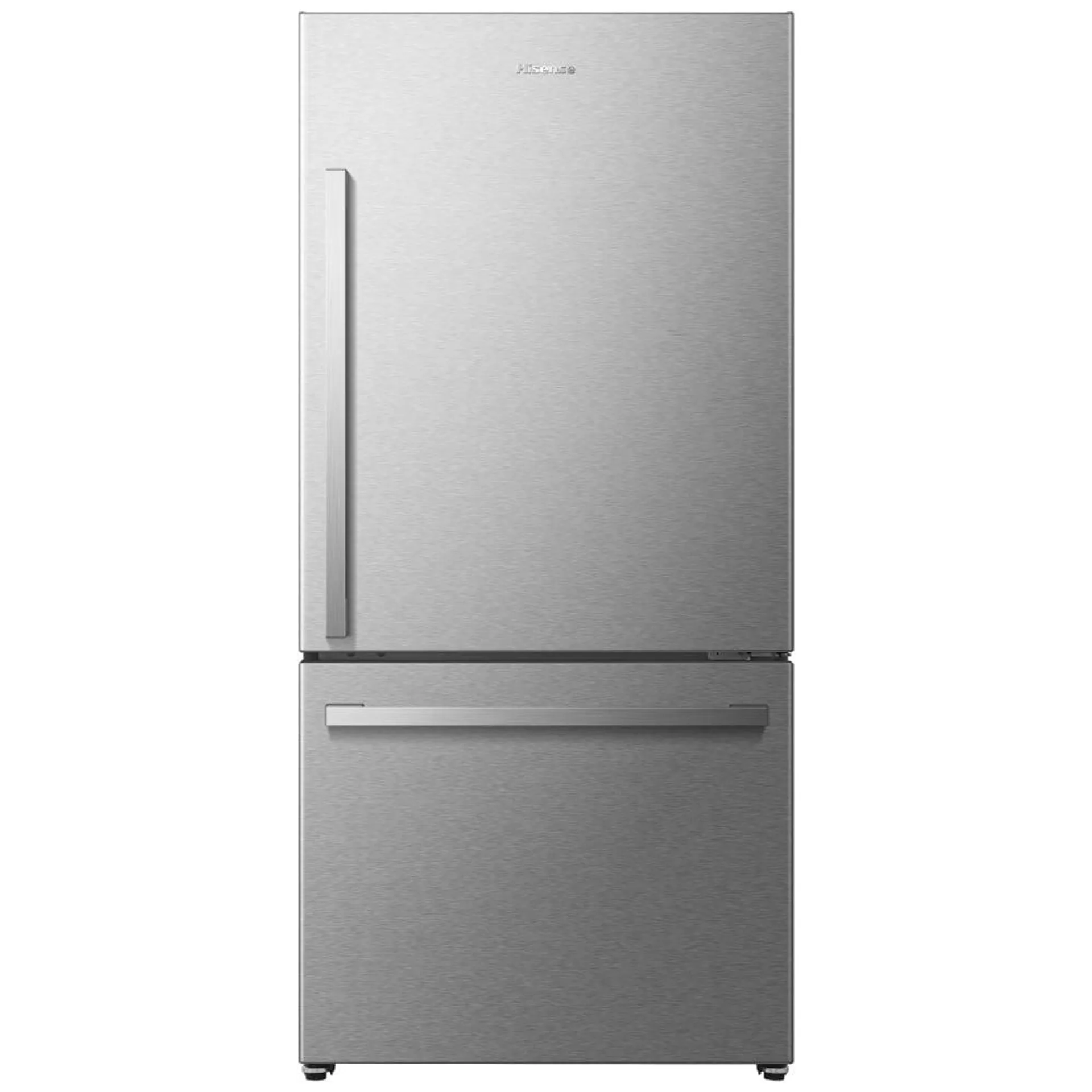 Hisense RB22A2FSE Bottom Freezer Refrigerator, 32 inch Width, ENERGY STAR Certified, 22.3 cu. ft. Capacity, Stainless Steel colour