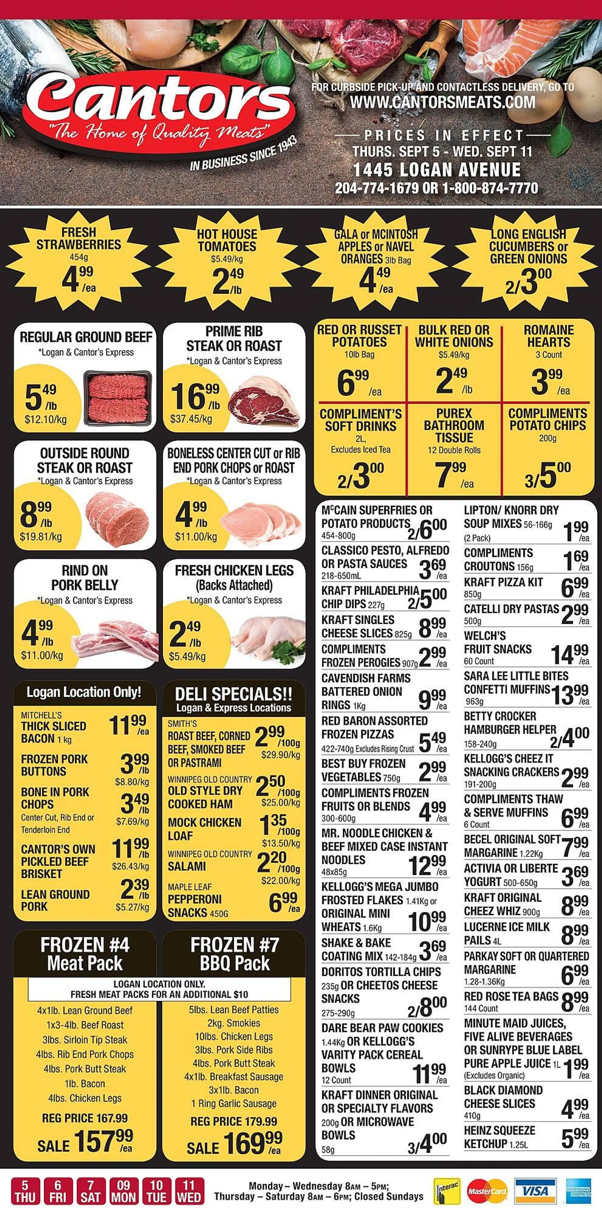 Cantors Meats flyer - 1