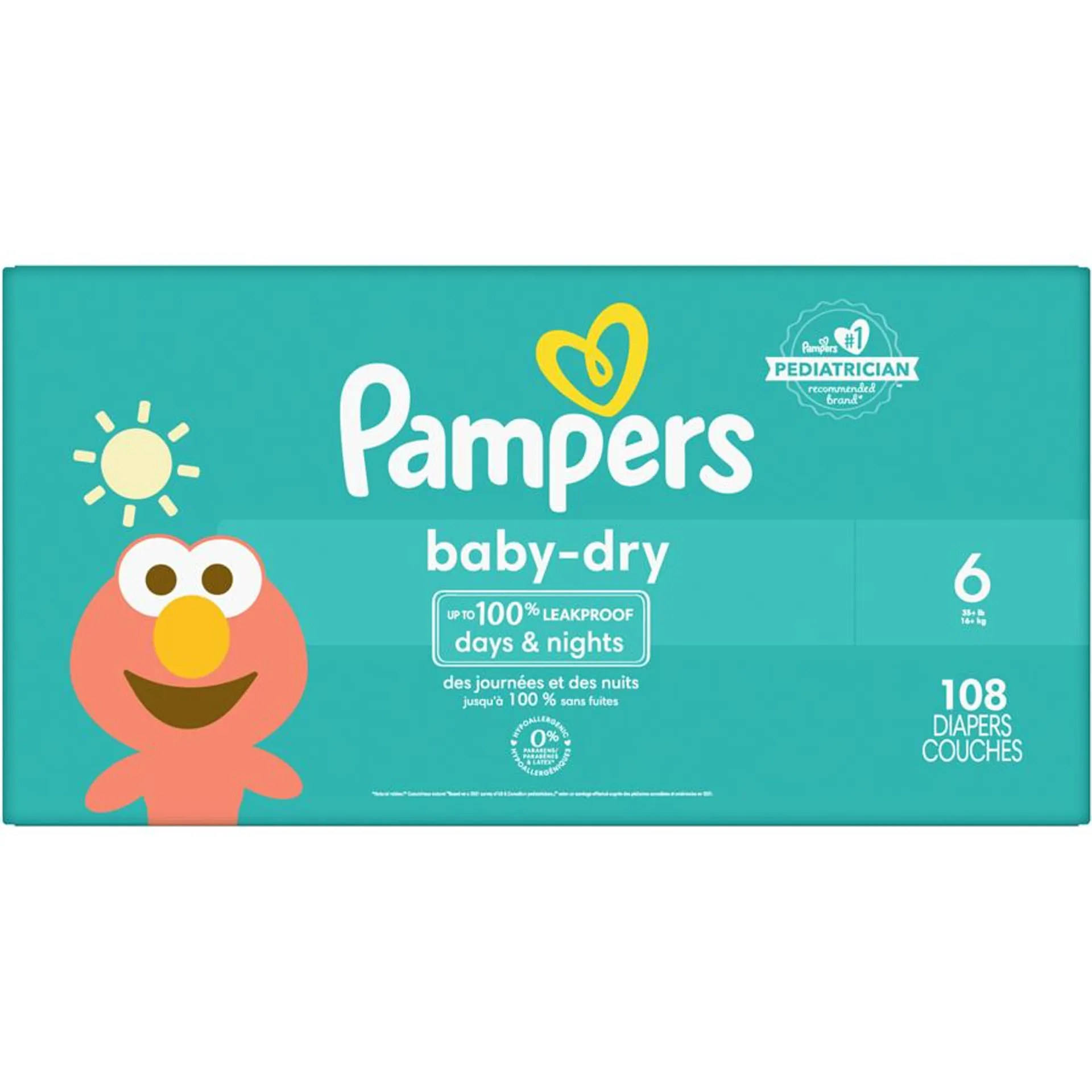 Baby Dry Diapers Size 6 108 Count