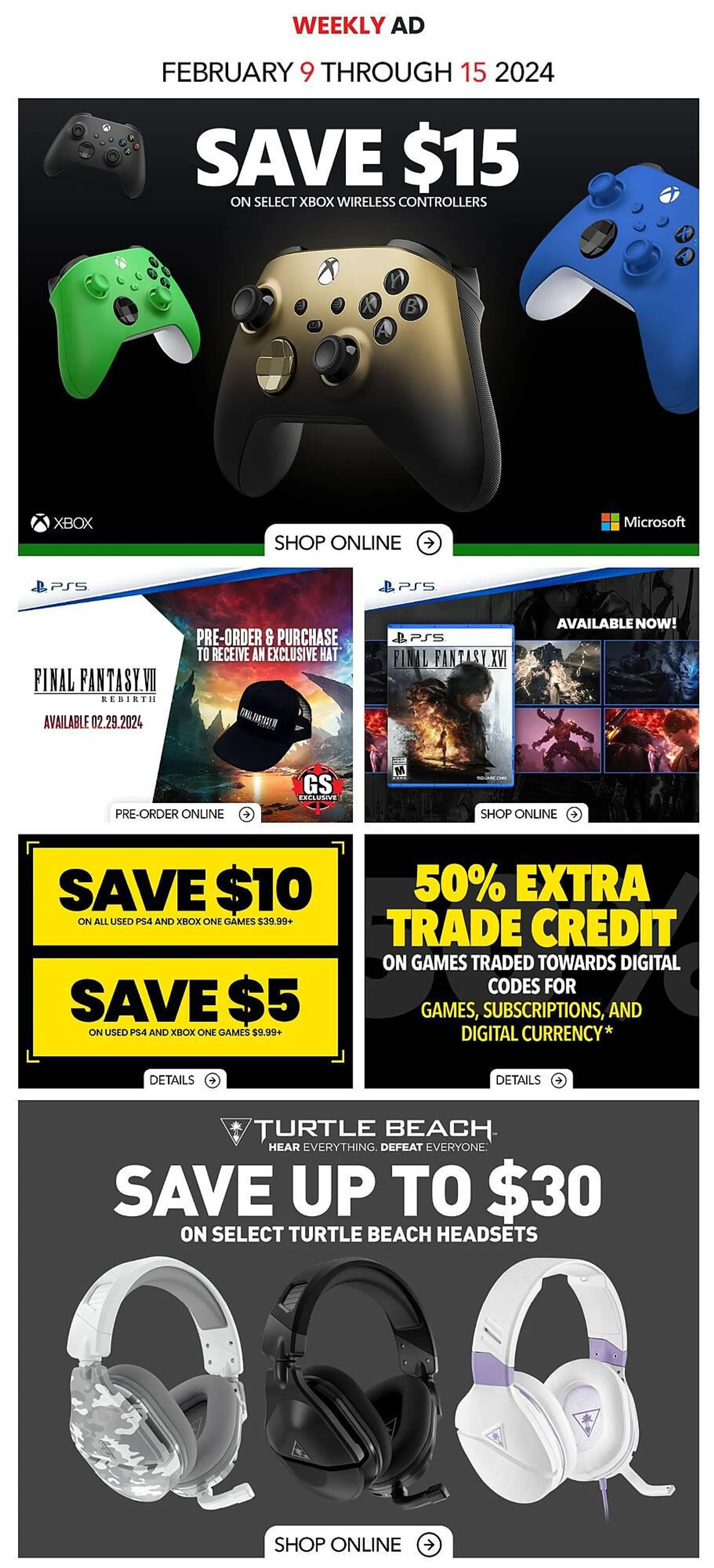 GameStop flyer from February 9 to February 15 2024 - flyer page 1