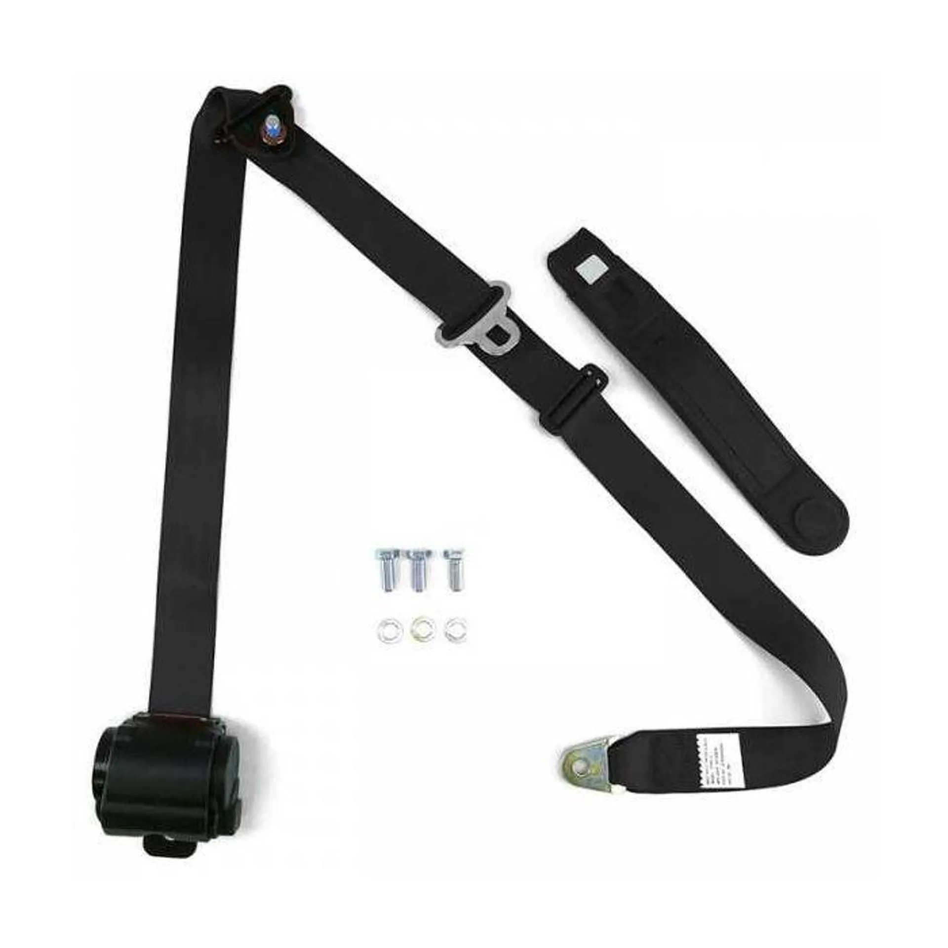 AutoLoc 3-Point Black Retractabable Seat Belt