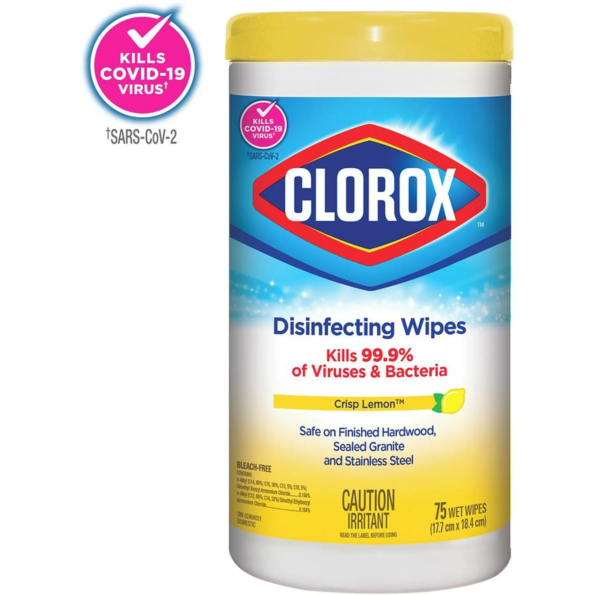 Wipes Disinfecting, Lemon Fresh