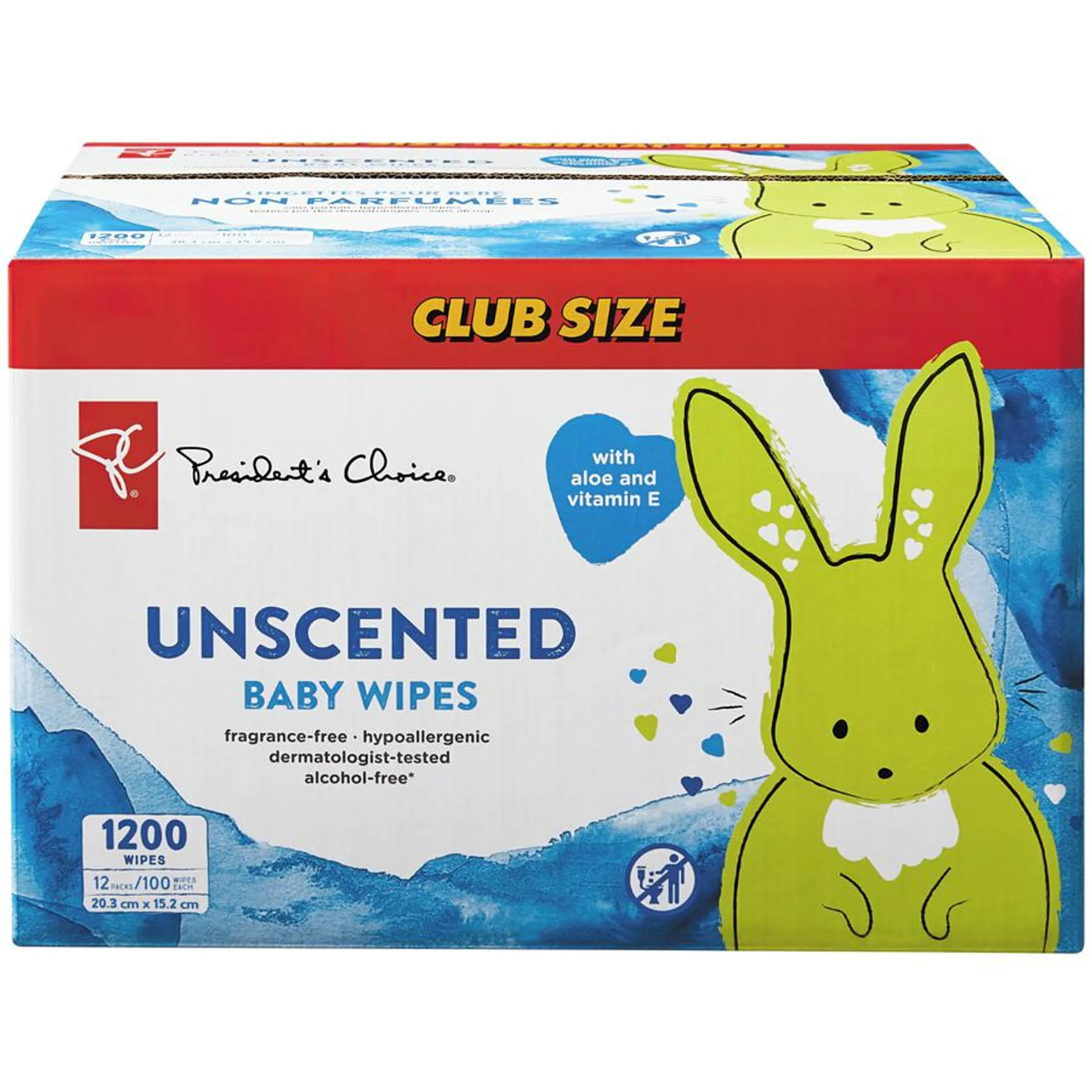 Club Pack Unscented Baby Wipes