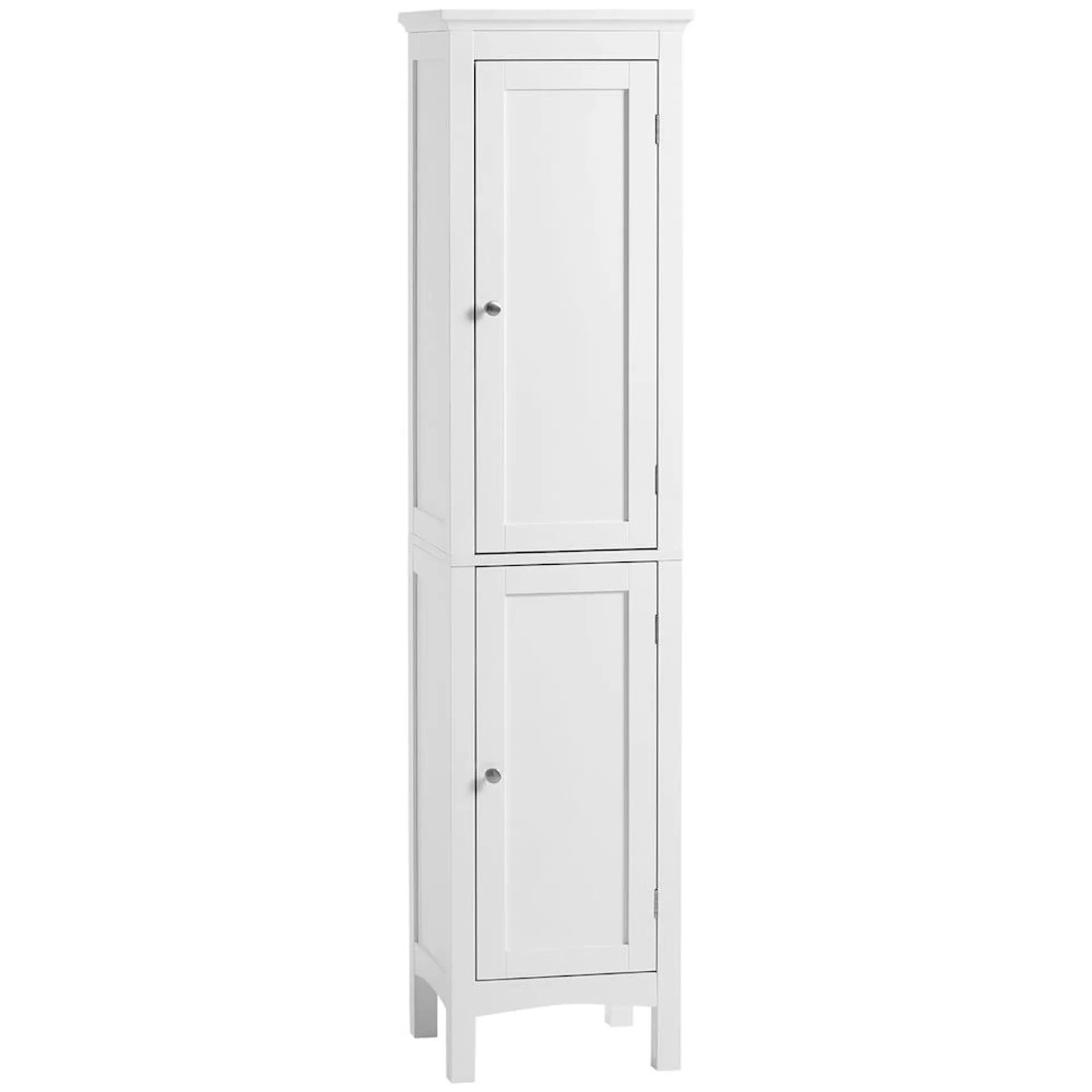 15-inch W x 63-inch H x 13-inch D Tall Bathroom Cabinet Linen Cabinet with Shelves in White