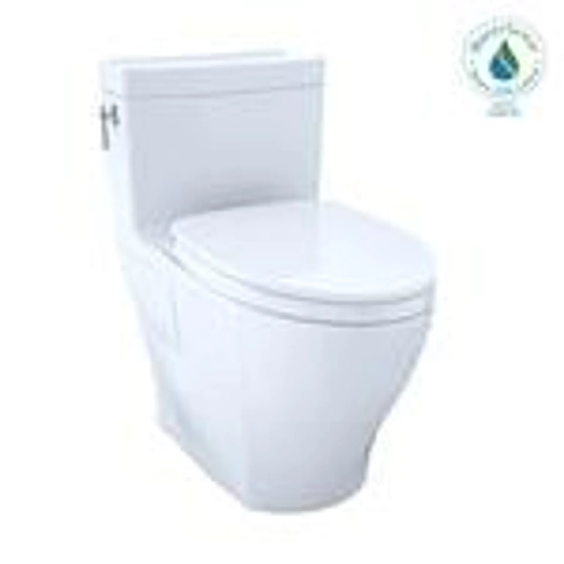 Aimes WASHLET+ 1-Piece Elongated 1.28 GPF Universal Height Toilet with CeFiONtect, Cotton White