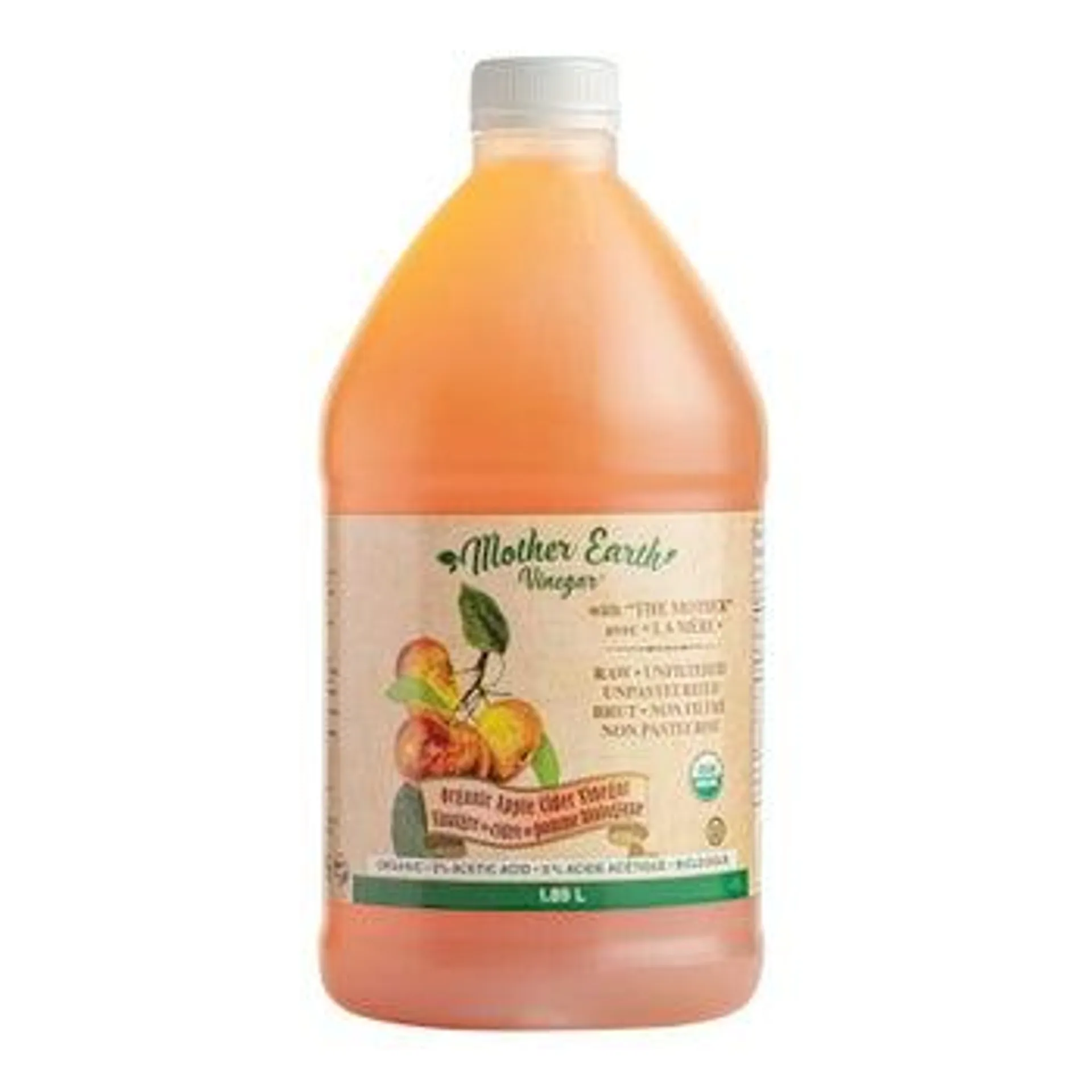 Mother Earth Vinegar Organic Apple Cider Vinegar, 1.9 L