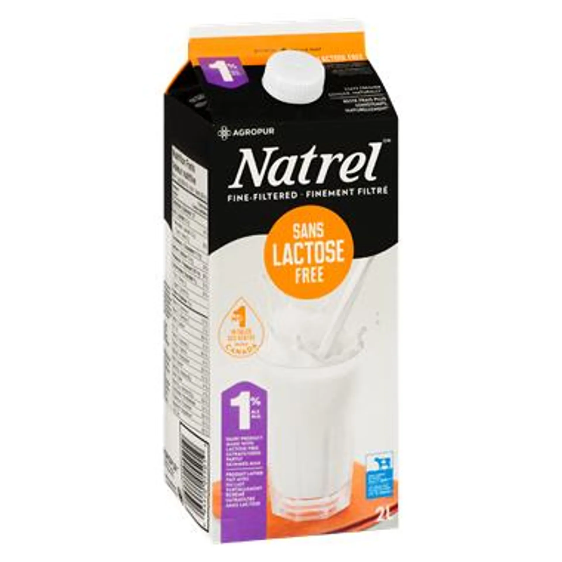 Lait sans lactose 1% 2 L