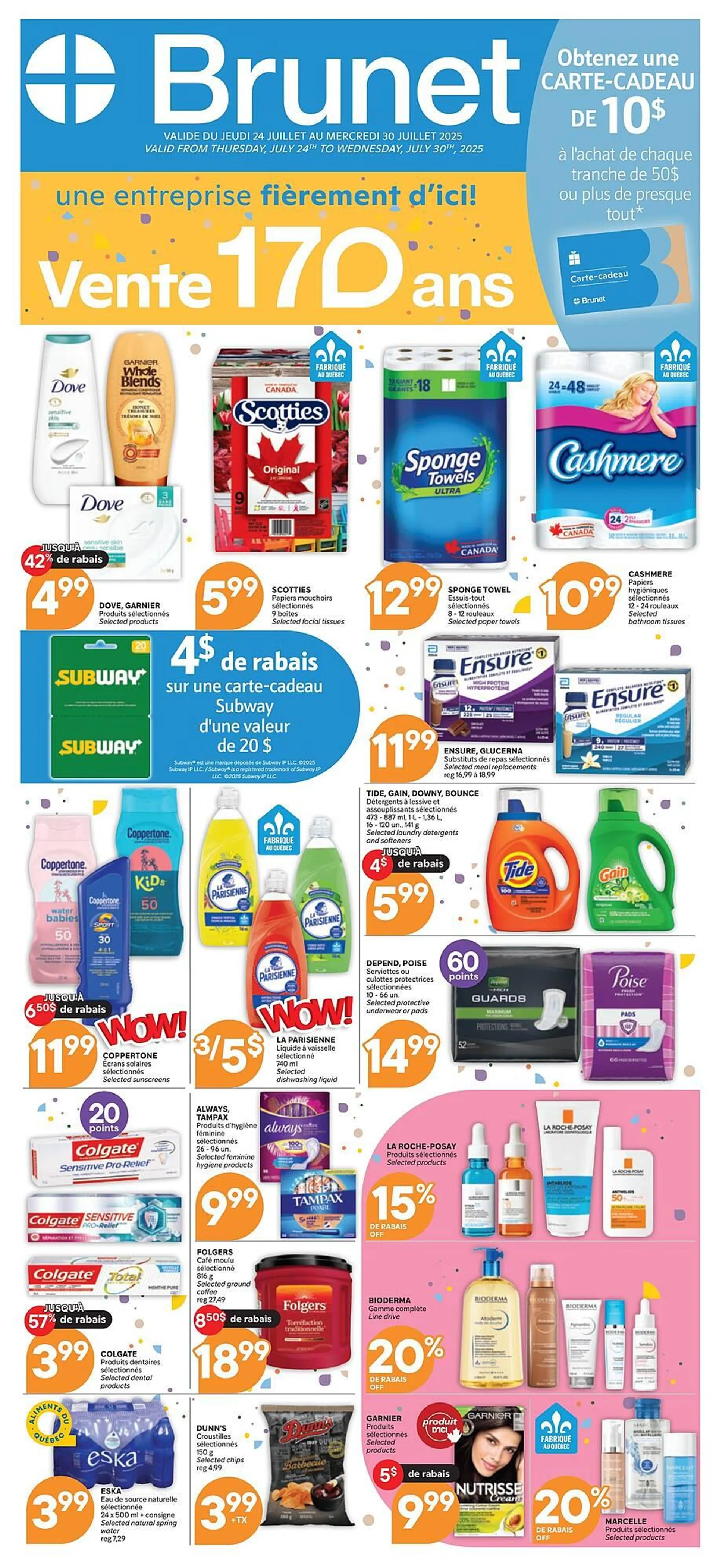 Brunet flyer from July 24 to July 30 2025 - flyer page 1