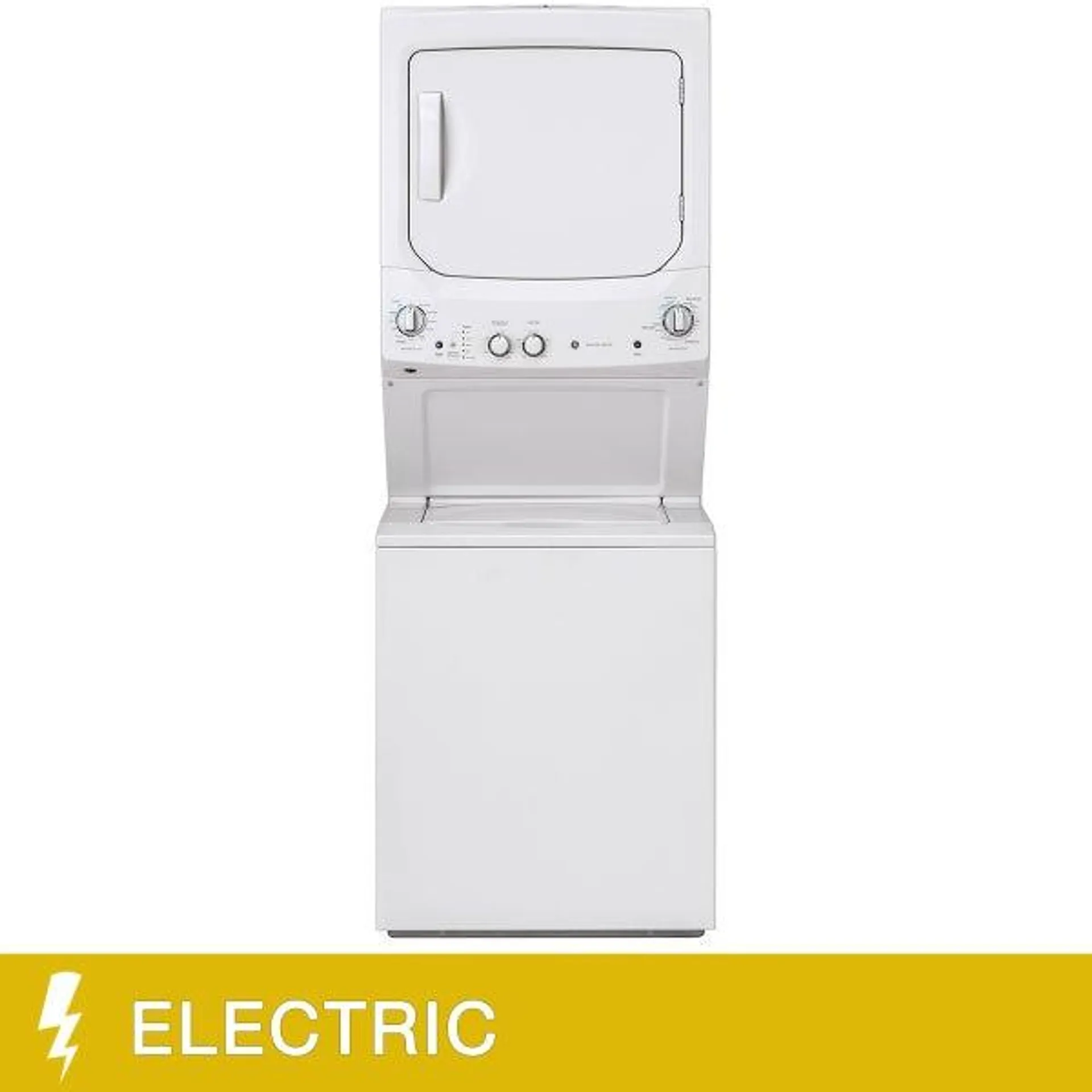 GE 24 in. White Electric 2.6 cu. ft. Washer and 4.4 cu. ft. Dryer Laundry Centre