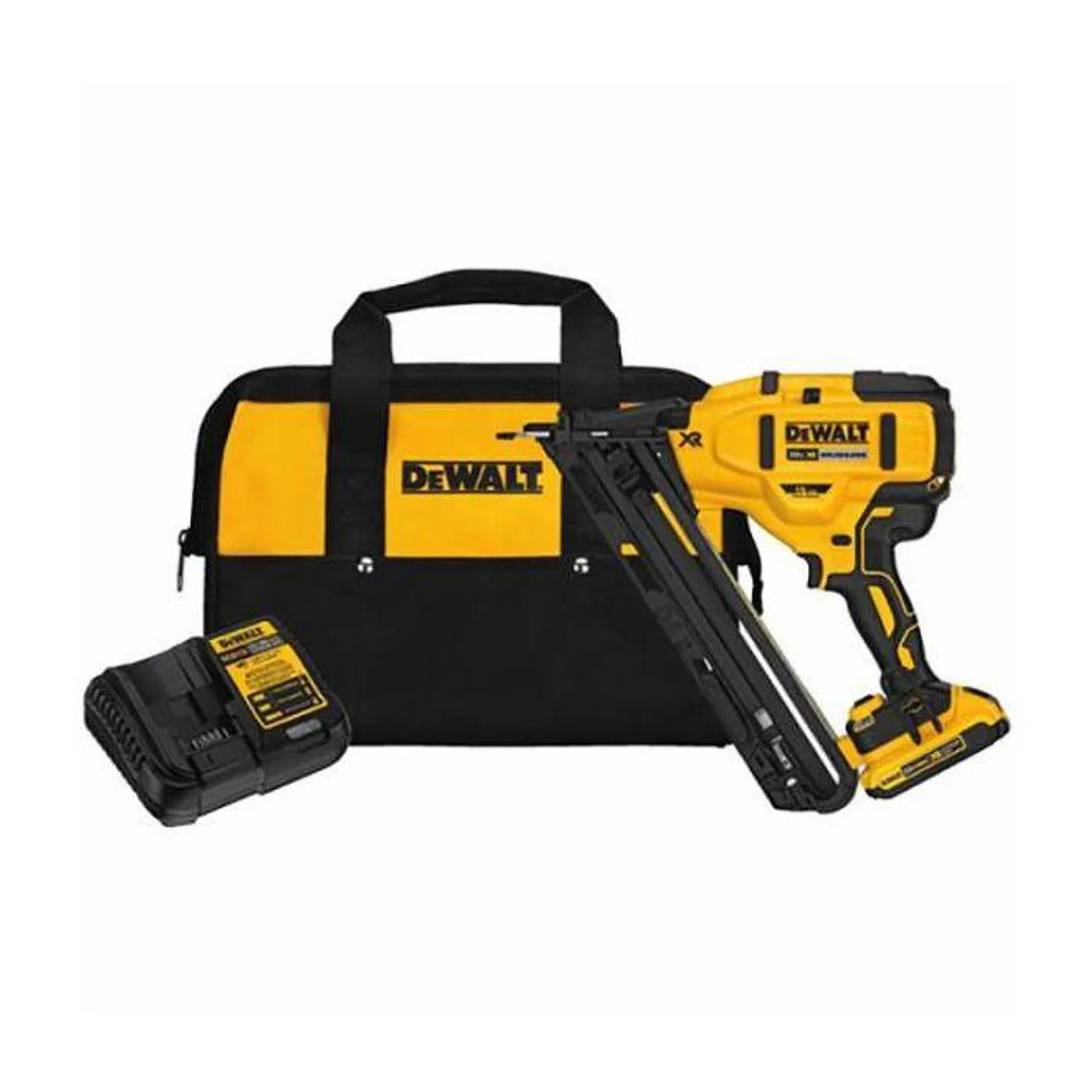 DeWalt 20V MAX XR 15ga Cordless Angled Finish Nailer Kit