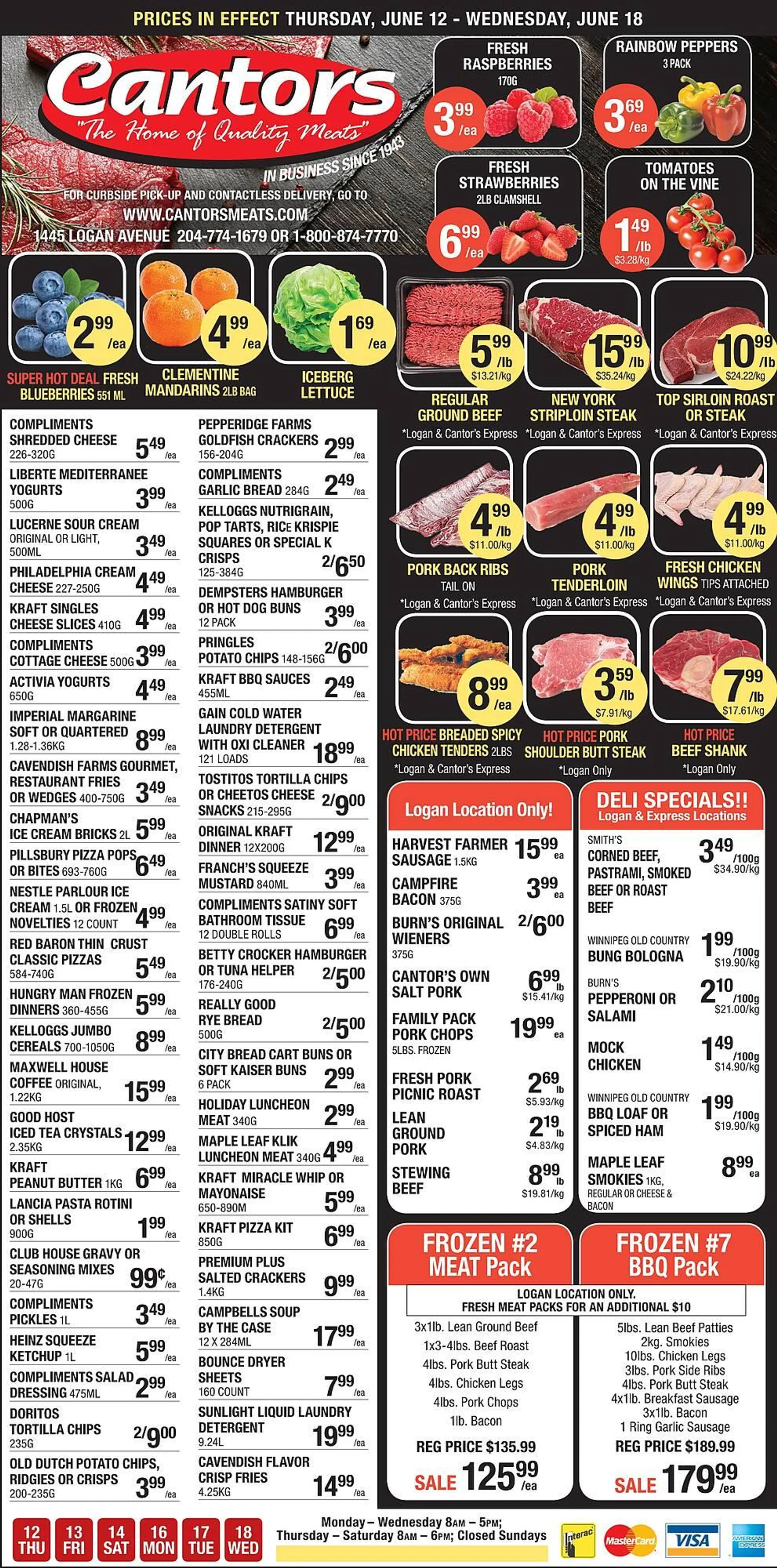 Cantors Meats flyer - 1