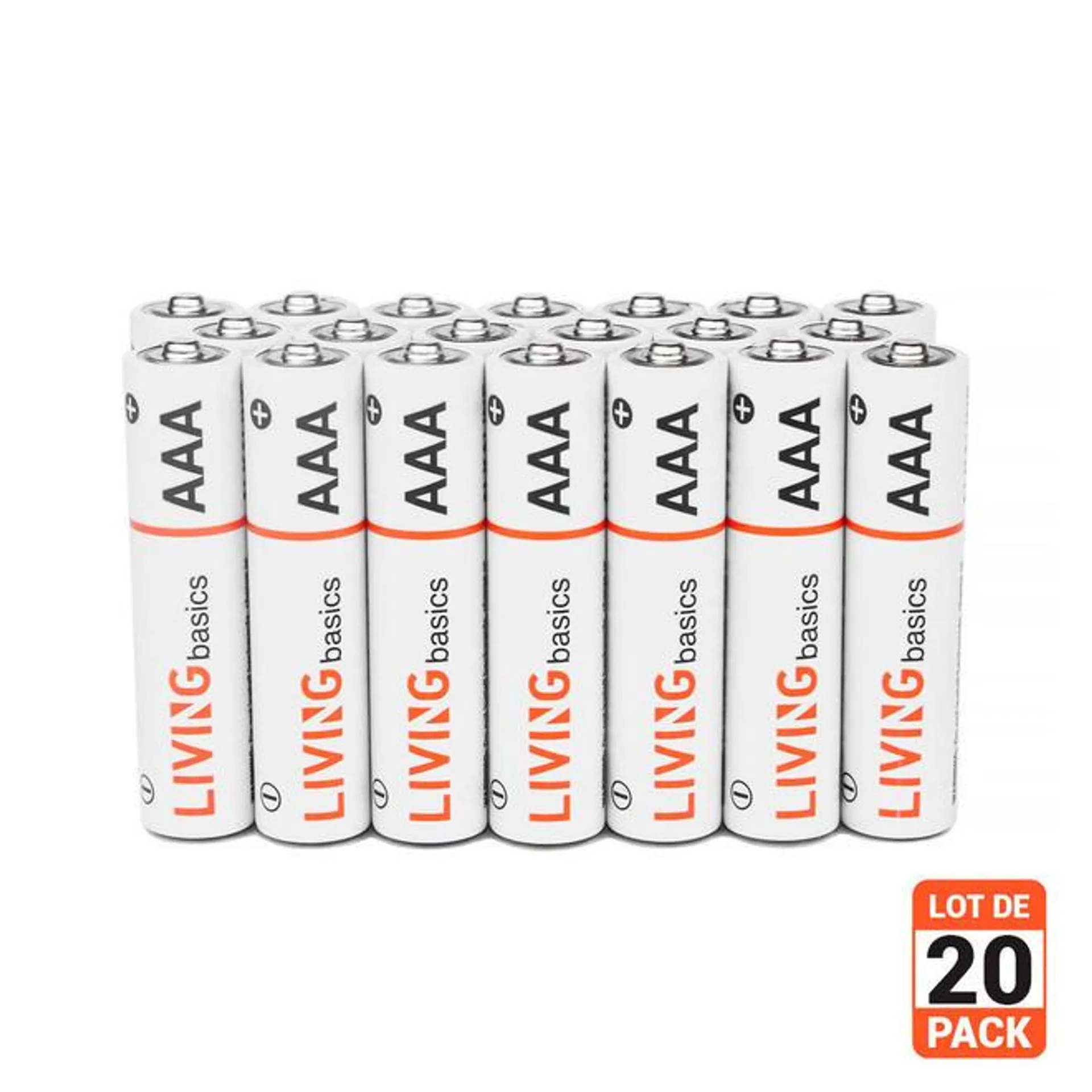 AAA Alkaline Battery Paper Box Packing 20Pcs/Box - LIVINGbasics®