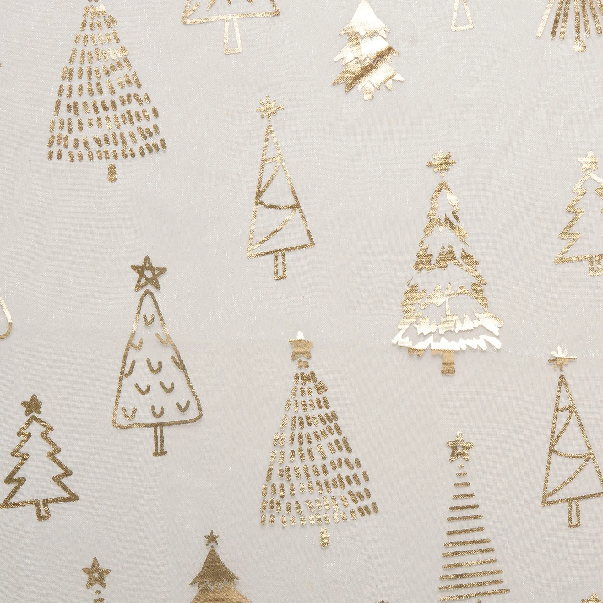 Holiday Organza Foil - Christmas tree - White / Gold