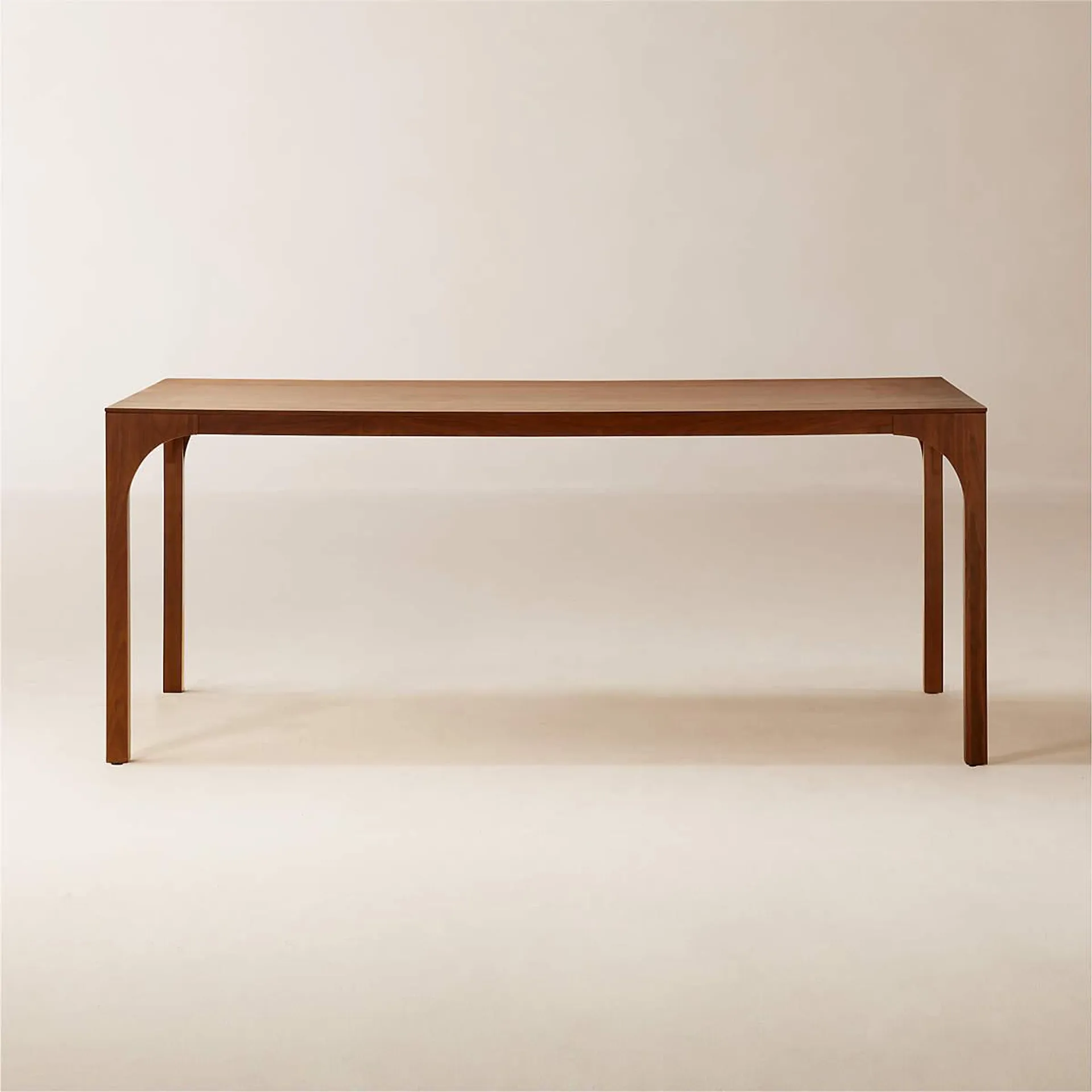 Aqua Virgo 72" Rectangular Walnut Wood Dining Table