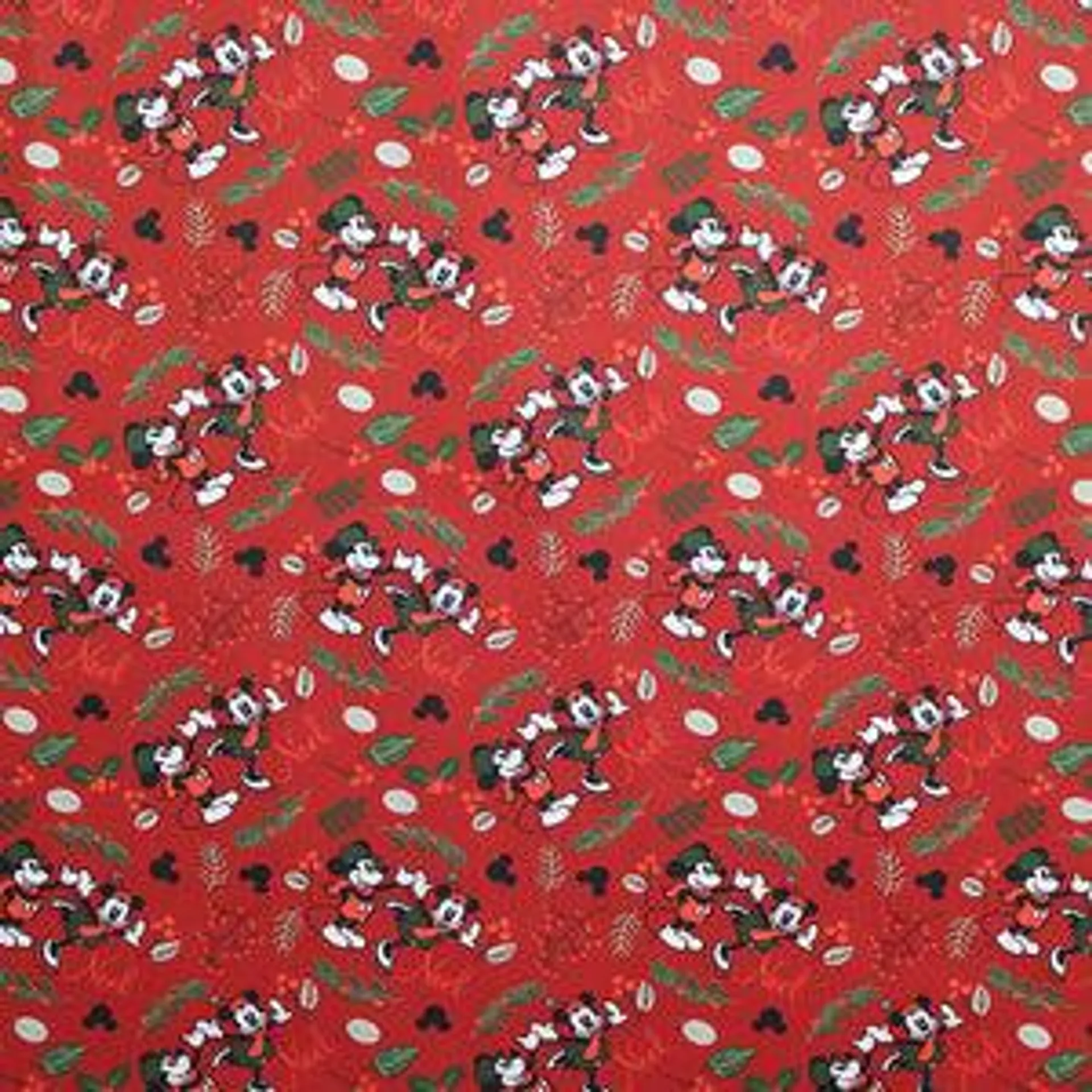 Winter Holiday IV Mickey Noel - 45" - 100% cotton