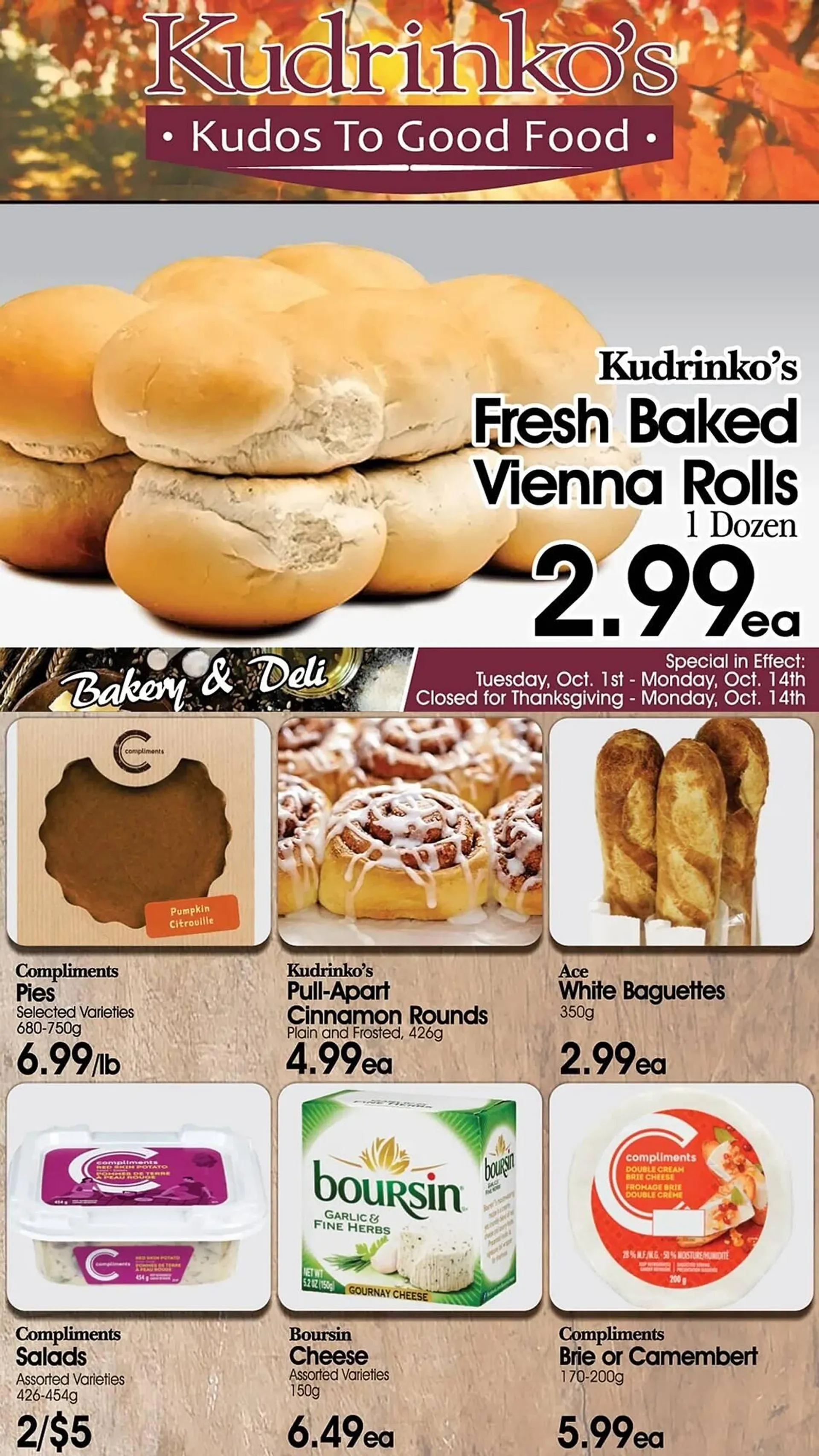 Kudrinko's flyer from October 1 to October 31 2024 - flyer page 3