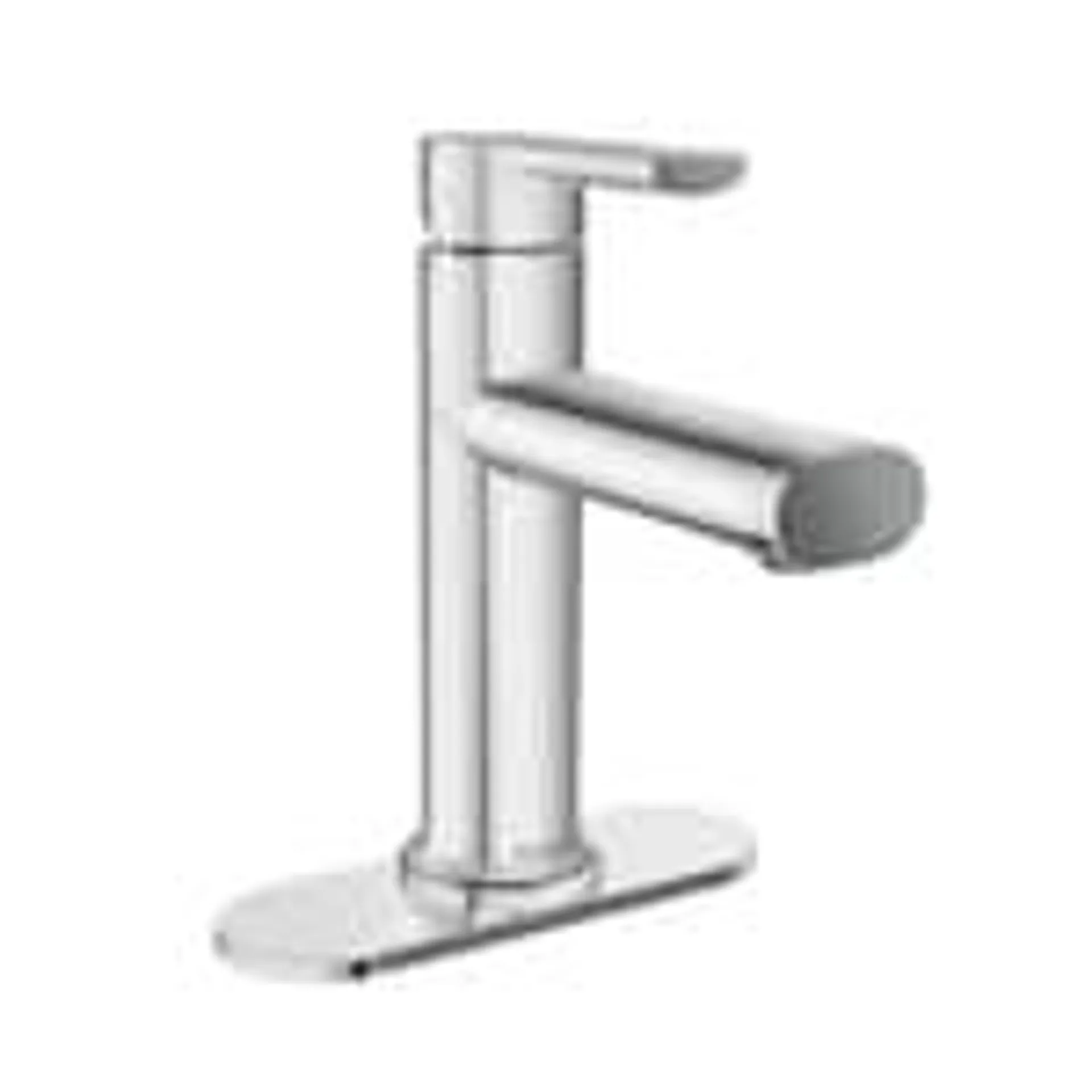 Meena Single Handle 4-inch Centerset/Single Hole Bathroom Sink Faucet/Tap with Deckplate in Chrome (Valve Included)