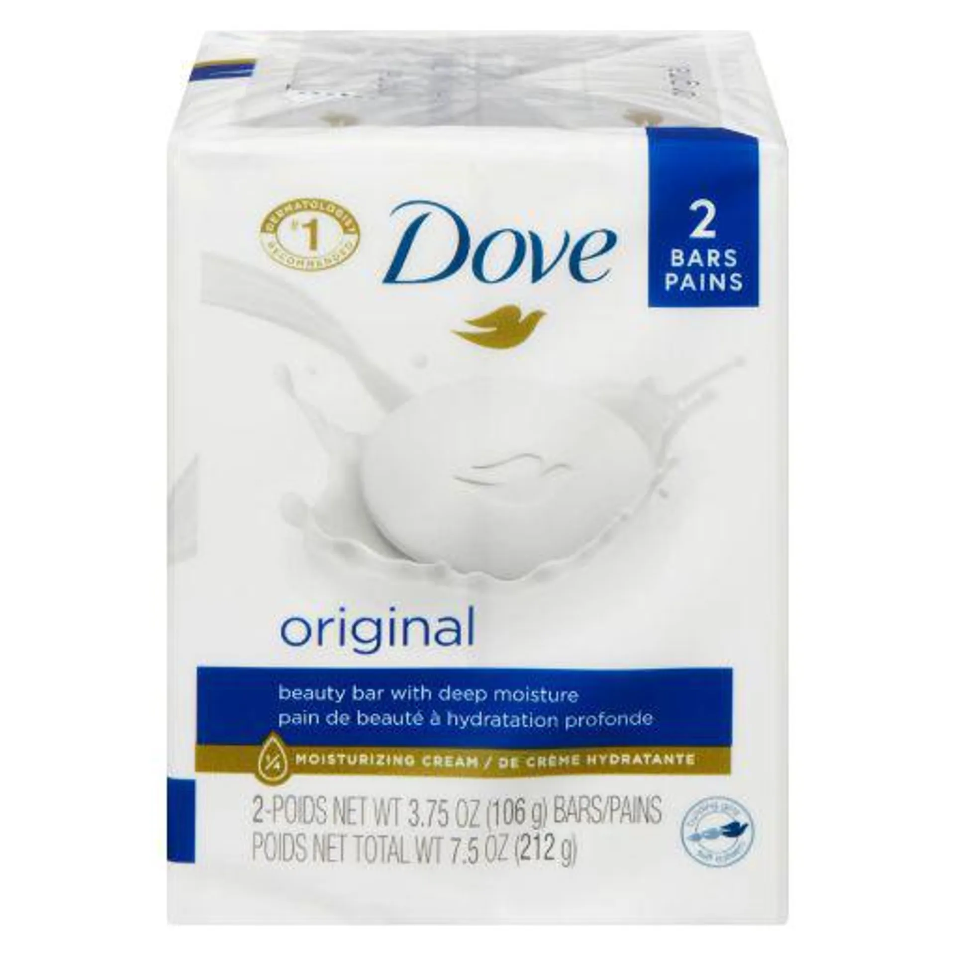 DOVE BAR SOAP - WHITE 2X106GR