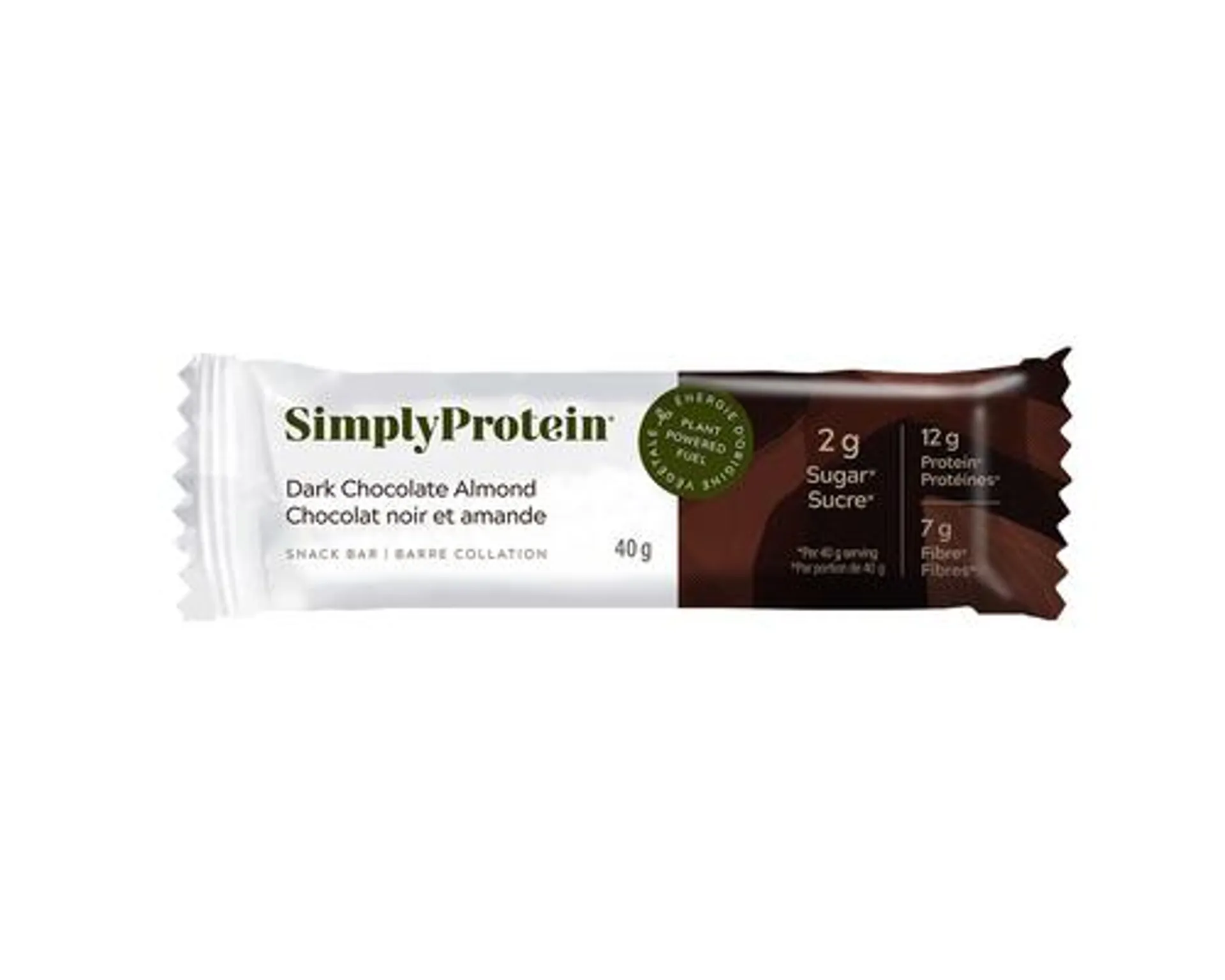 Simply Protein Plant Based Bar Dark Chocolate Almond 40g X 12