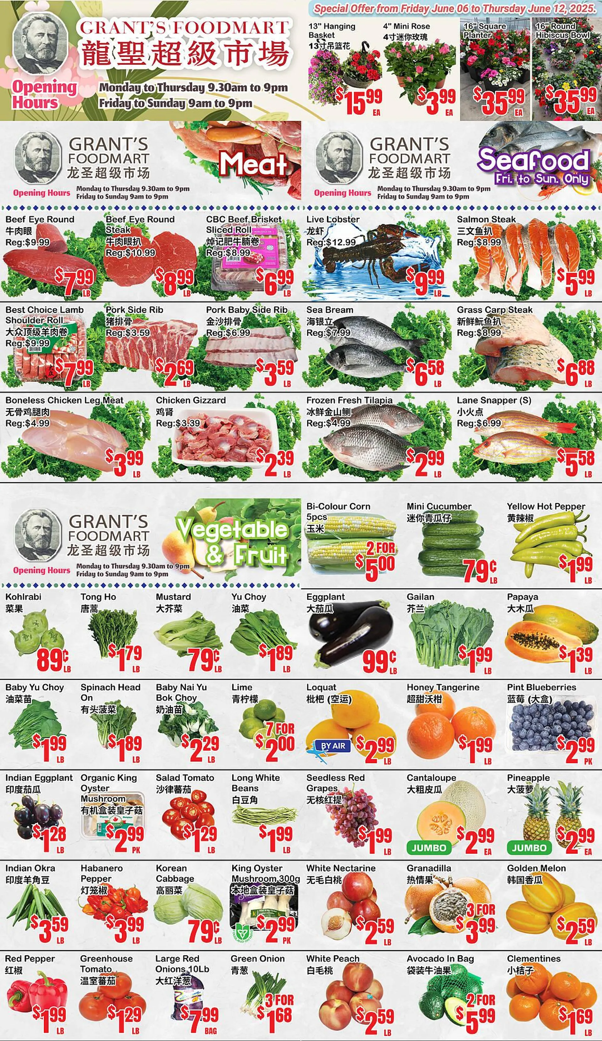 Grant's Foodmart flyer from June 6 to June 12 2025 - flyer page 1