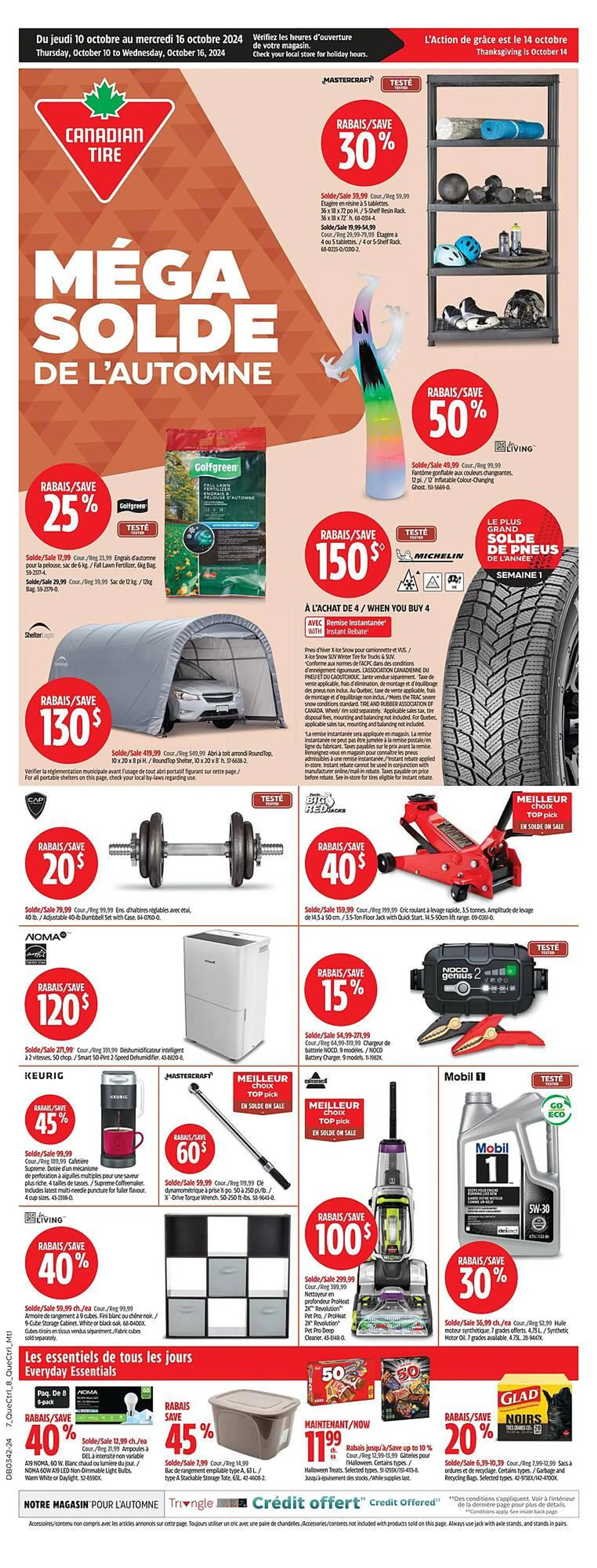 Canadian Tire flyer from October 10 to October 23 2024 - flyer page 1