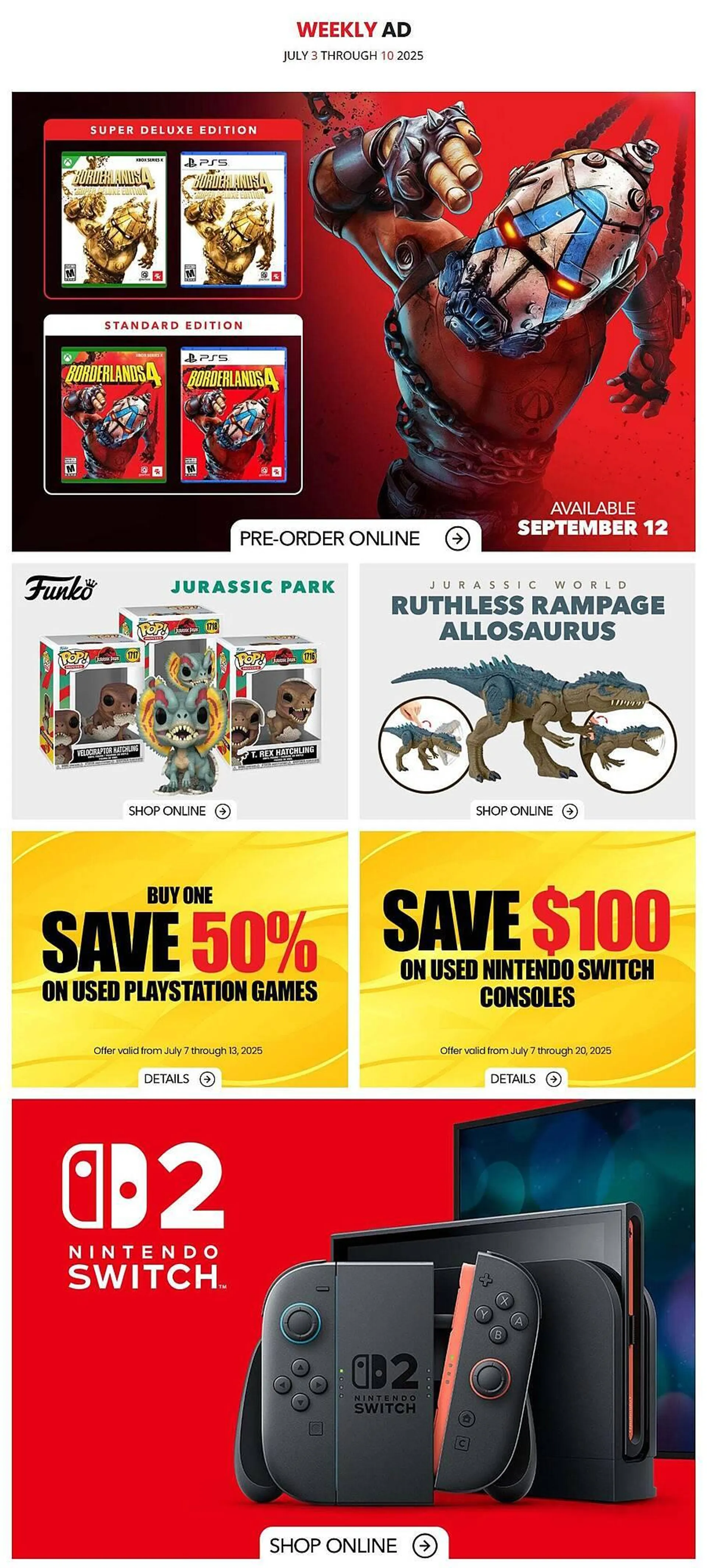 GameStop flyer from July 3 to July 11 2025 - flyer page 1