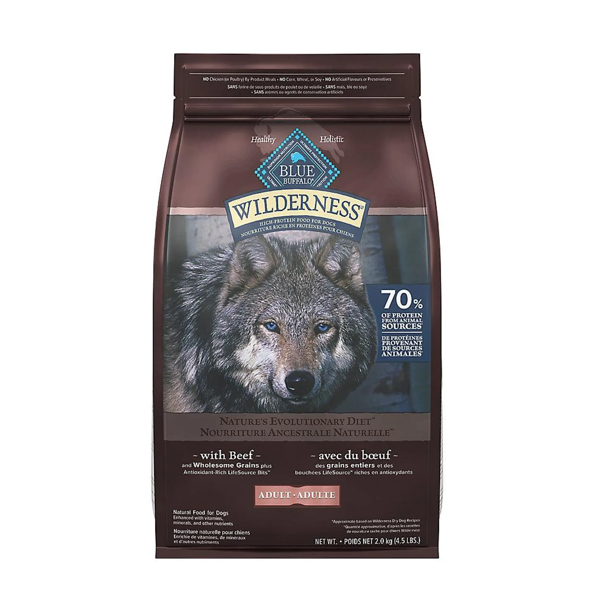 Blue Buffalo Wilderness Adult Dry Dog Food - Beef