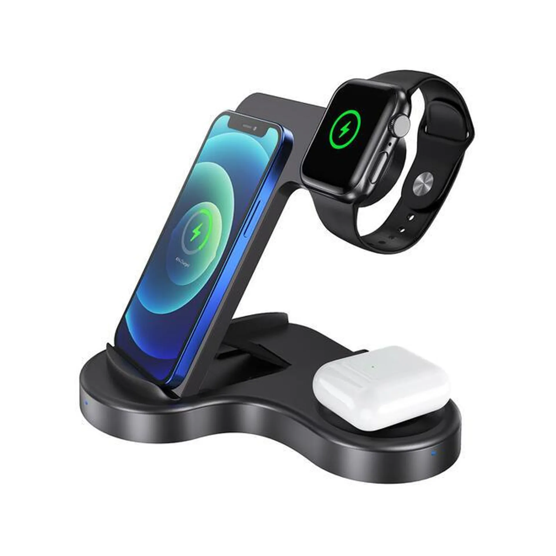 3 in 1 Wireless Charger 15W Fast Charging Station for iPhone, AirPods and Apple Watch - PrimeCables®