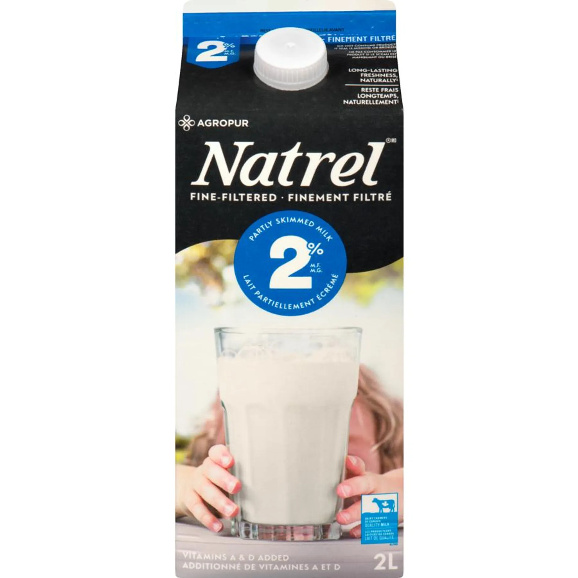 Lait finement filtré 2 %