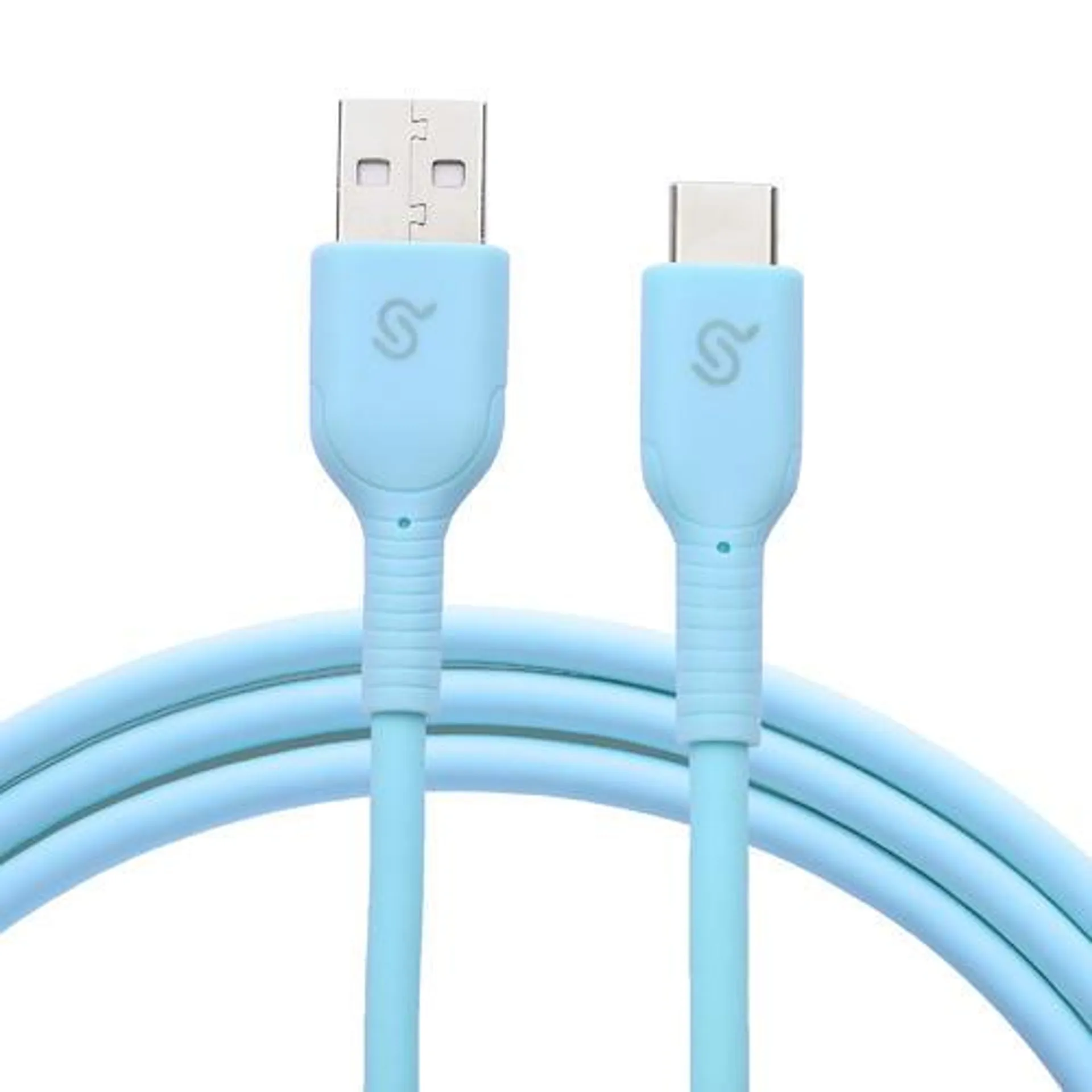 Ultra-soft USB2.0 Type-C to USB-A Charge Silicone Cable, 3.28 ft - PrimeCables®