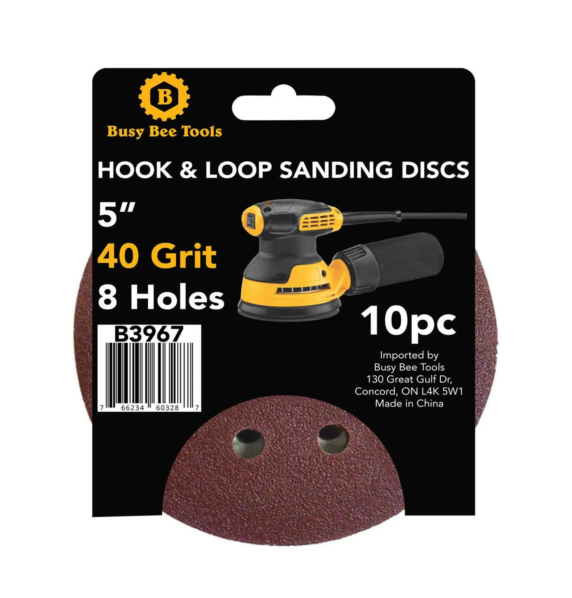 5IN. SANDING DISC 10PC 40G