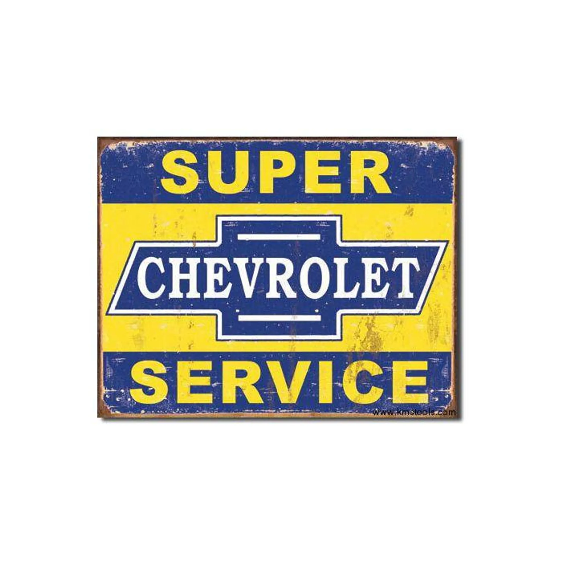 Super Chevy Service Tin Sign