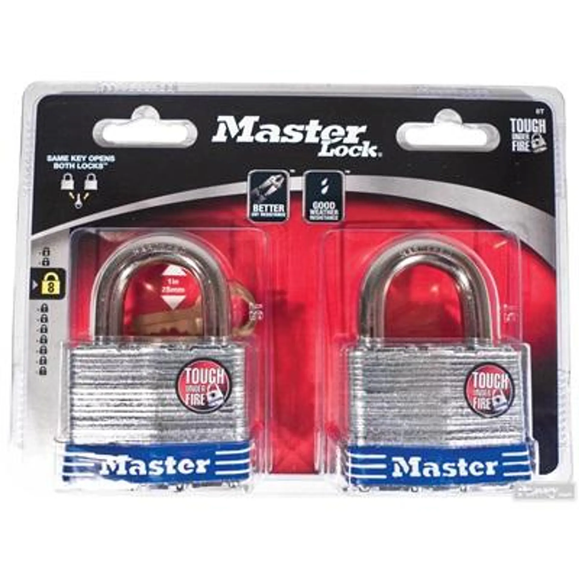 Keyed Alike Padlocks, 2 Pack