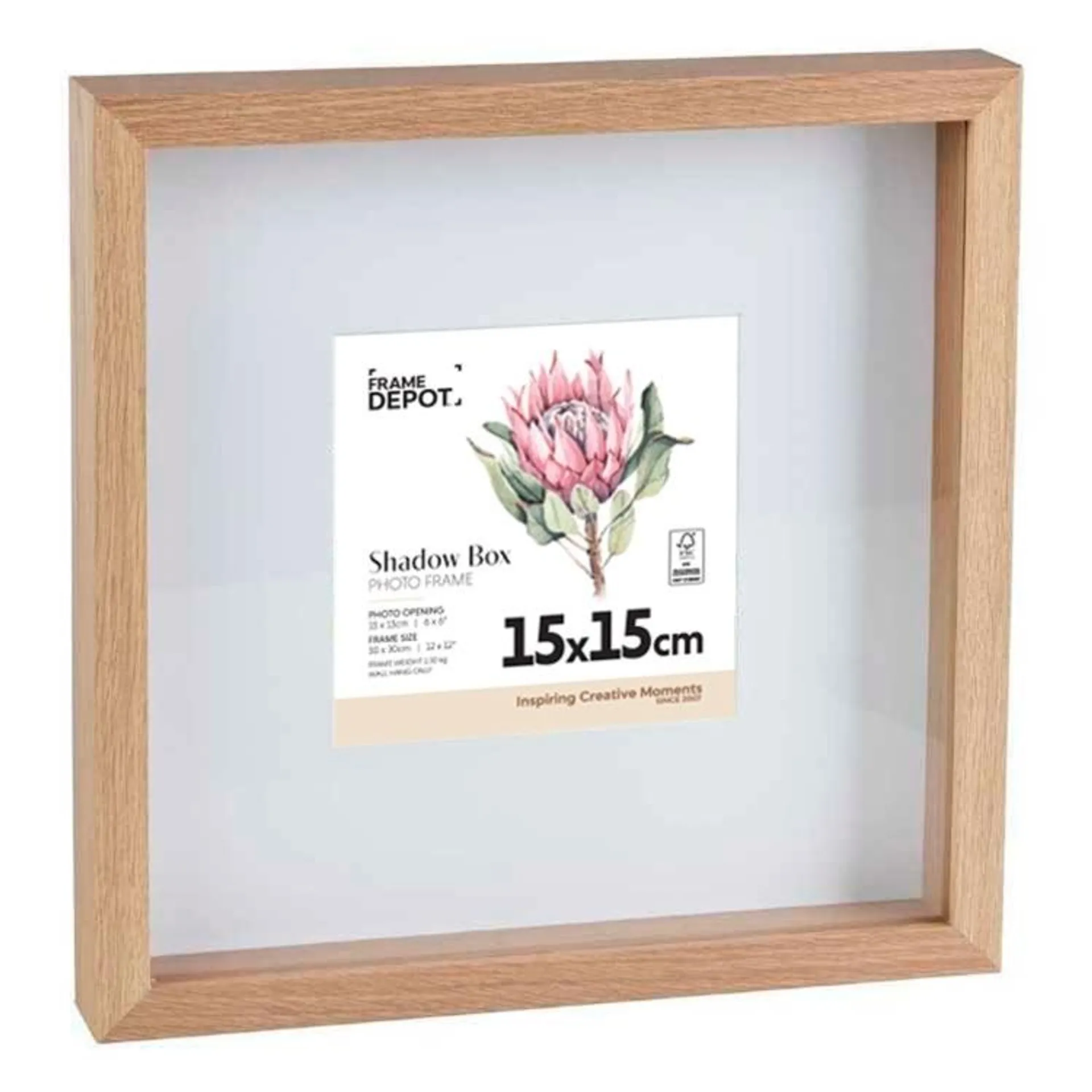 Frame Depot Shadow Box Natural Photo Frame Natural