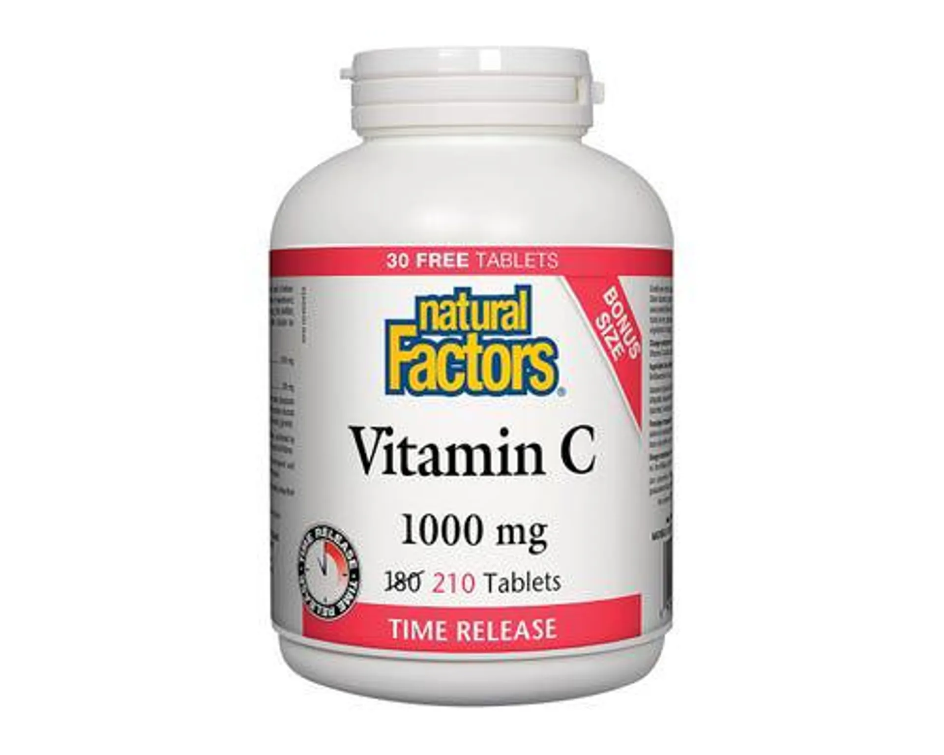 Natural Factors Vitamin C Time Release 1000mg 180+30 Tablets