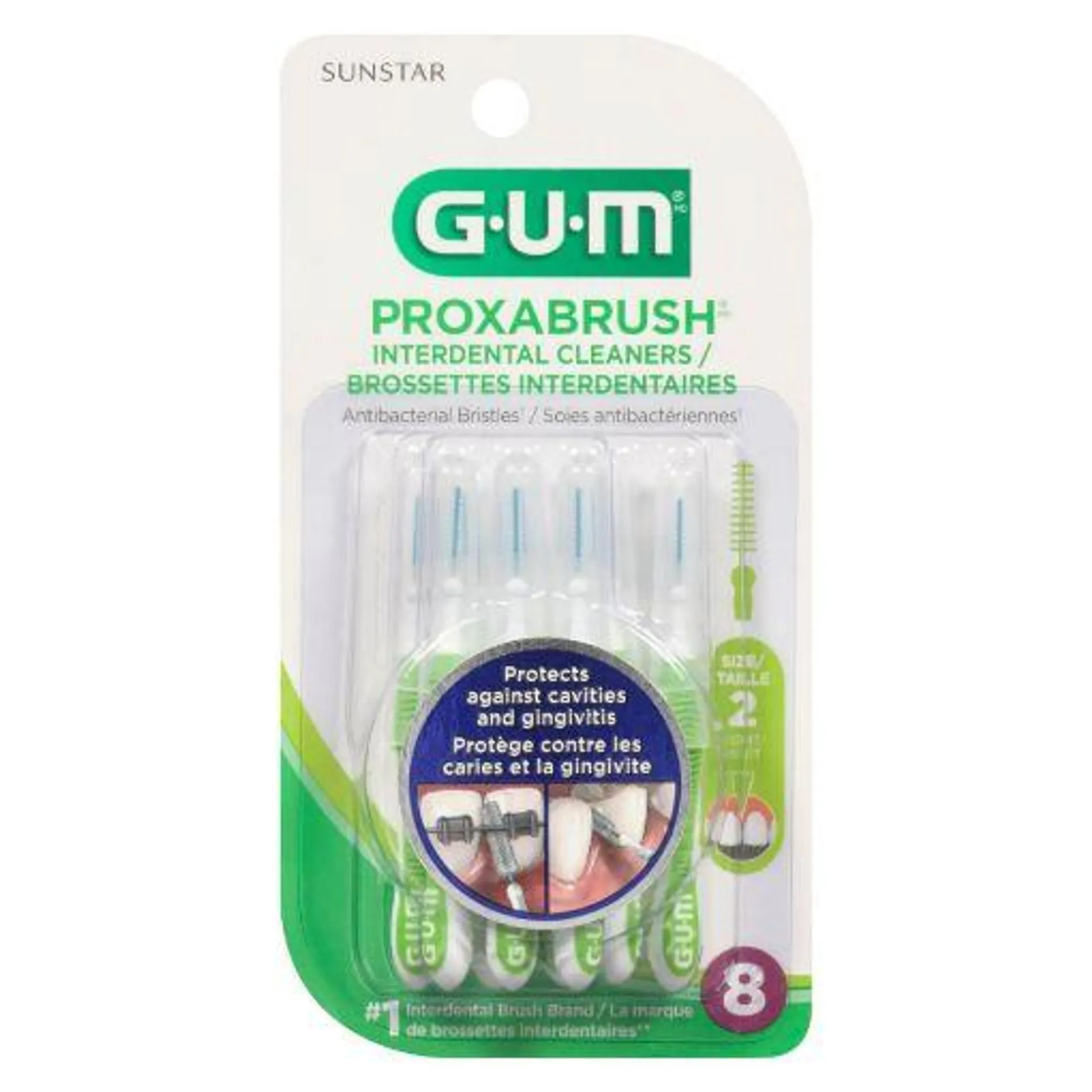 GUM PROXABRUSH INTERDENTAL CLEANERS - TIGHT 8S