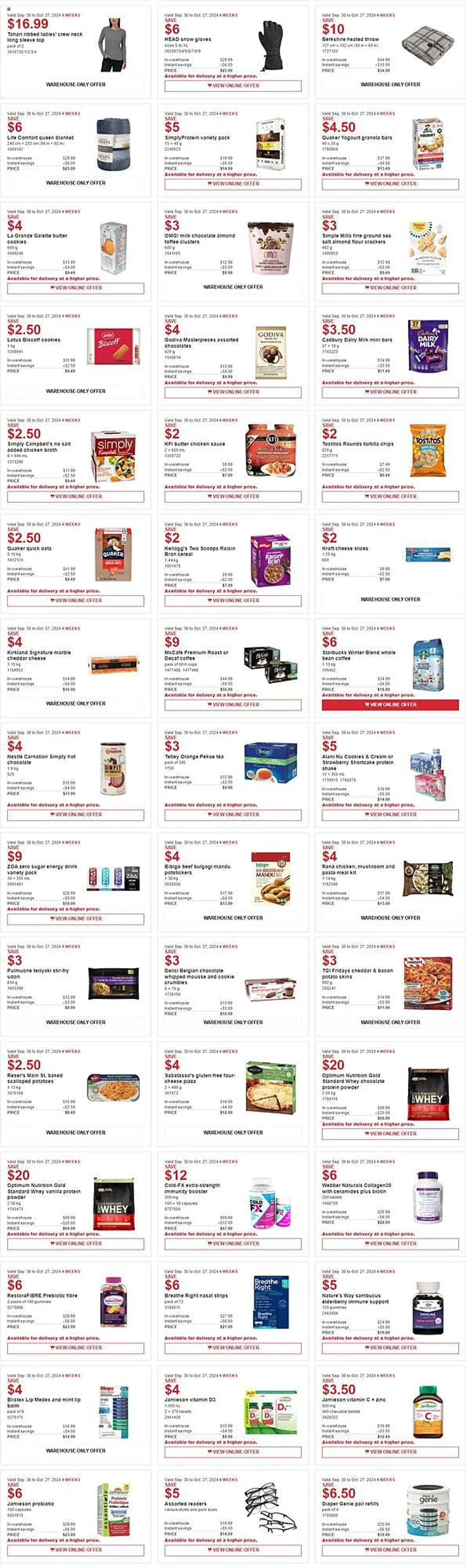 Costco flyer from September 30 to October 27 2024 - flyer page 2