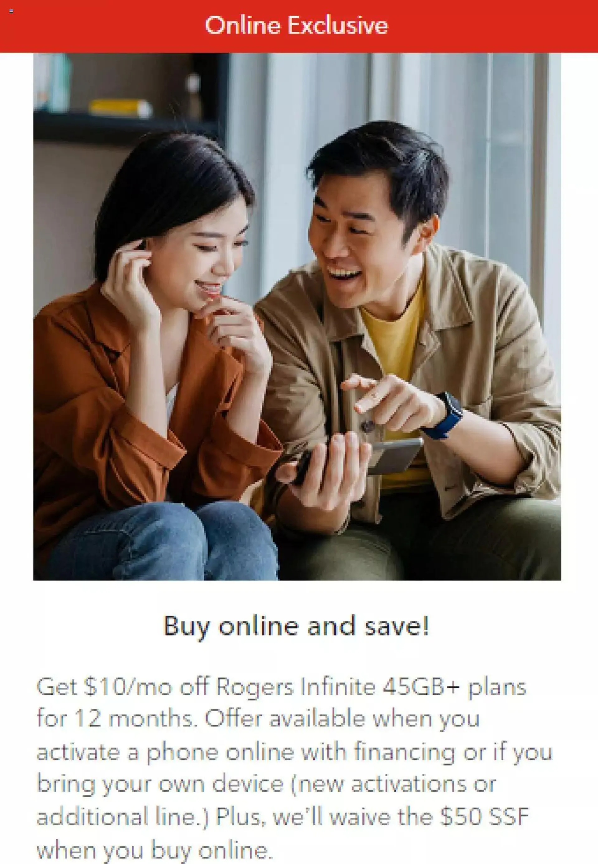 Rogers Online Deals - 5