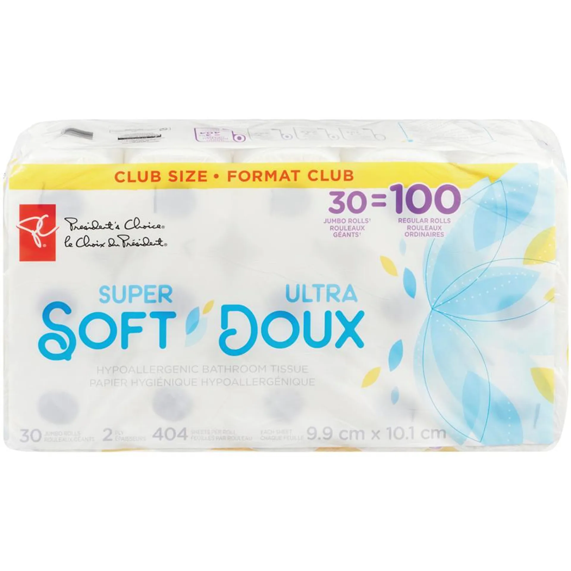 Super Soft Hypoallergenic Bathroom Tissue Club Pack