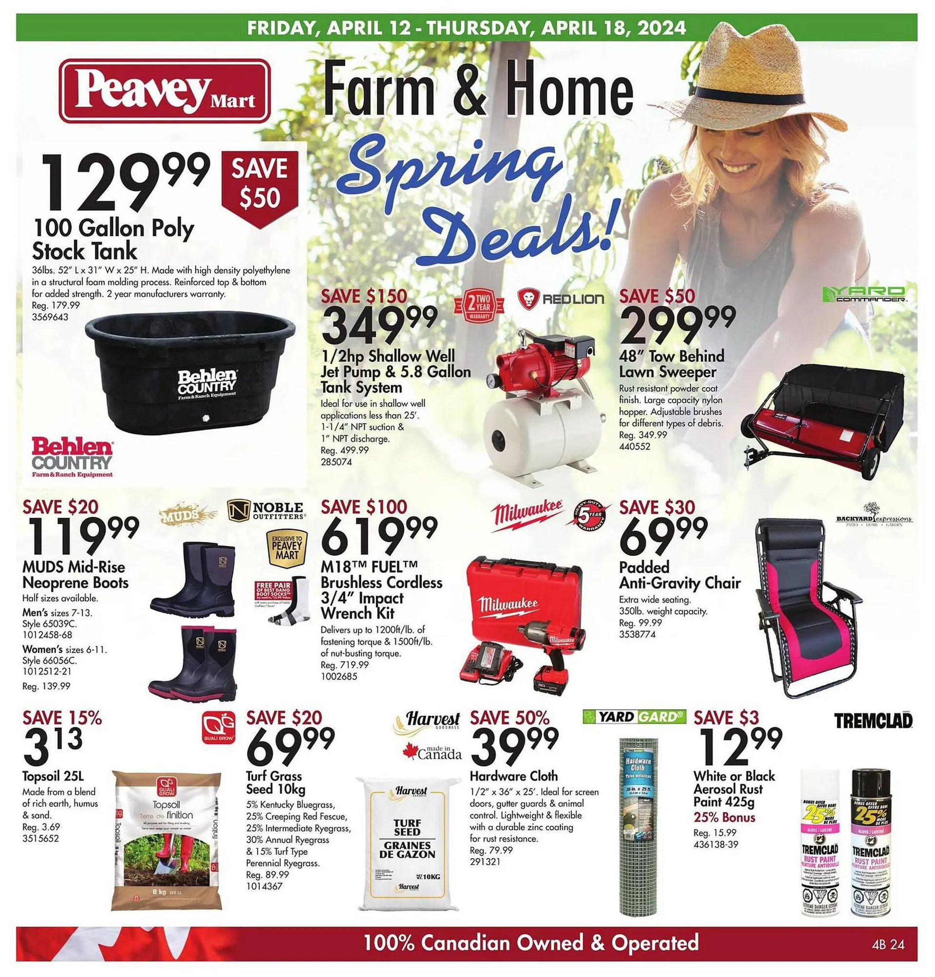 Peavey Mart flyer from April 8 to April 14 2024 - flyer page 1