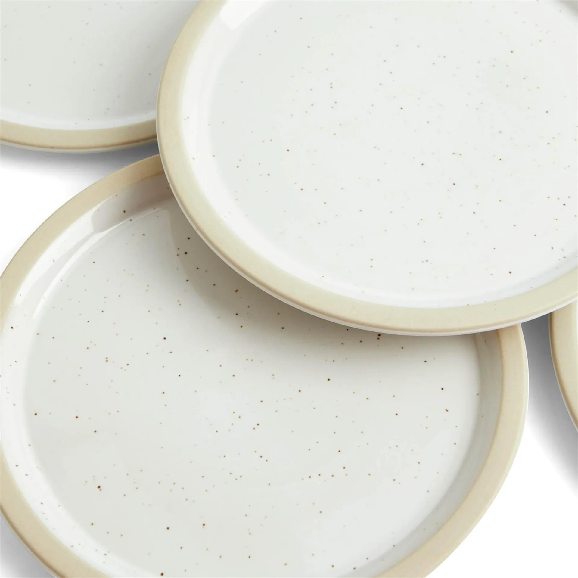 Plate, Lid White, Set of 4