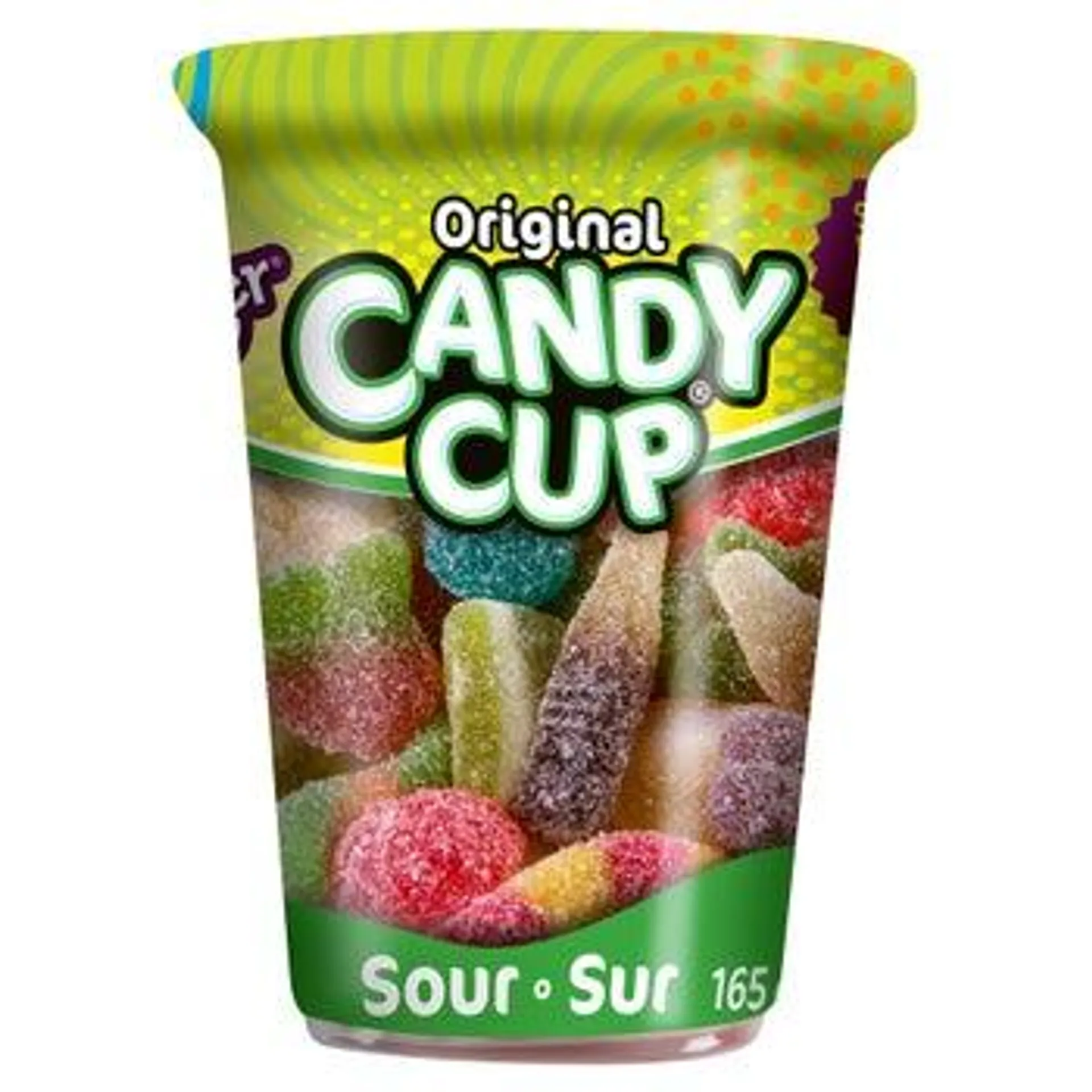 Huer Sour Candy Cups, 6 × 165 g