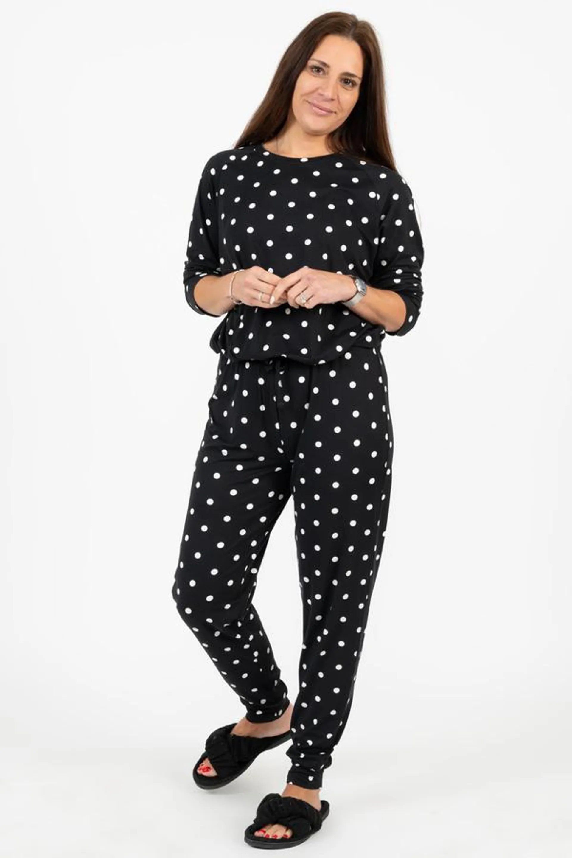 Charmour - Ultra soft pyjama set, Polka dots