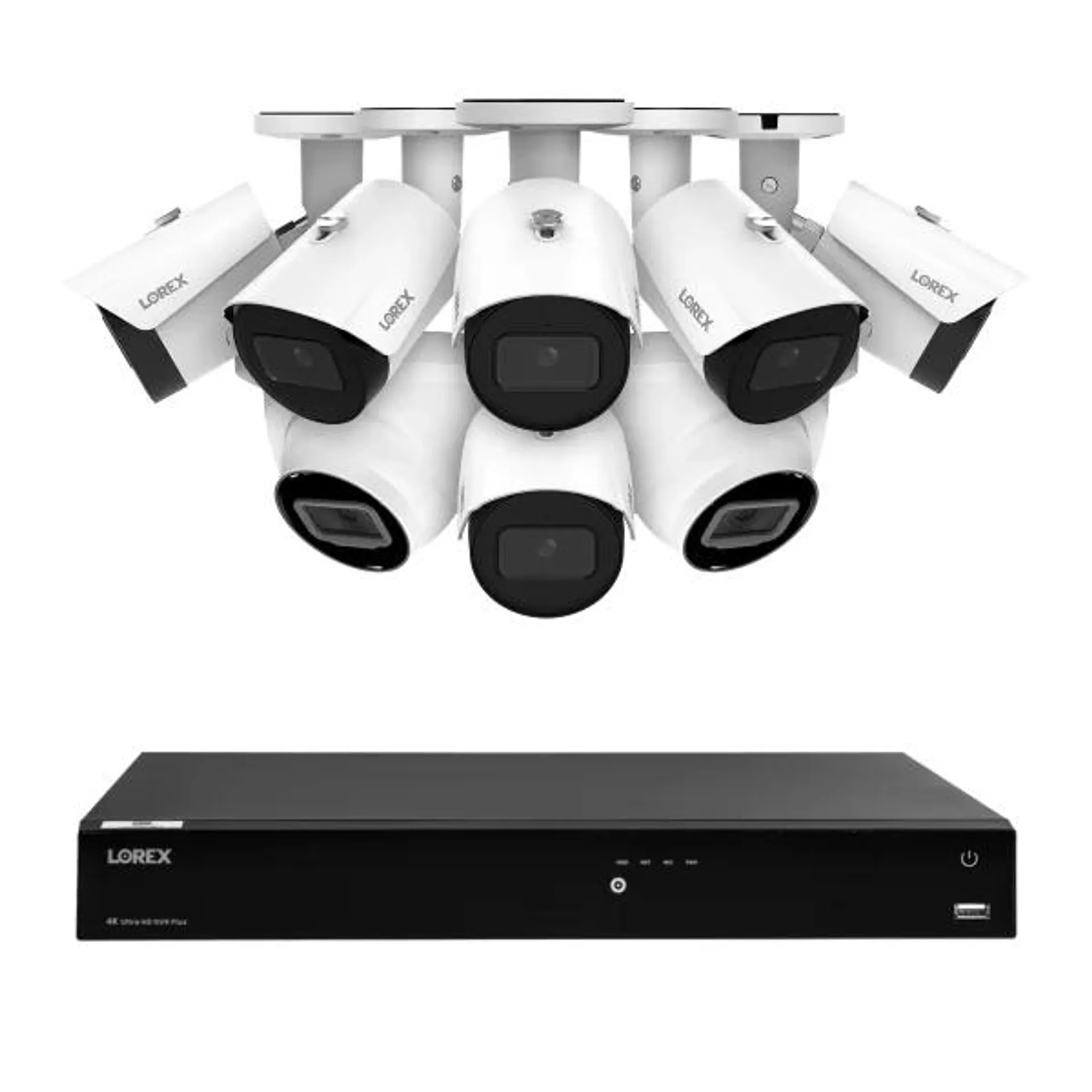 Lorex 4K 16-Channel 4TB NVR System with 6 Bullet Cameras and 2 Dome Cameras